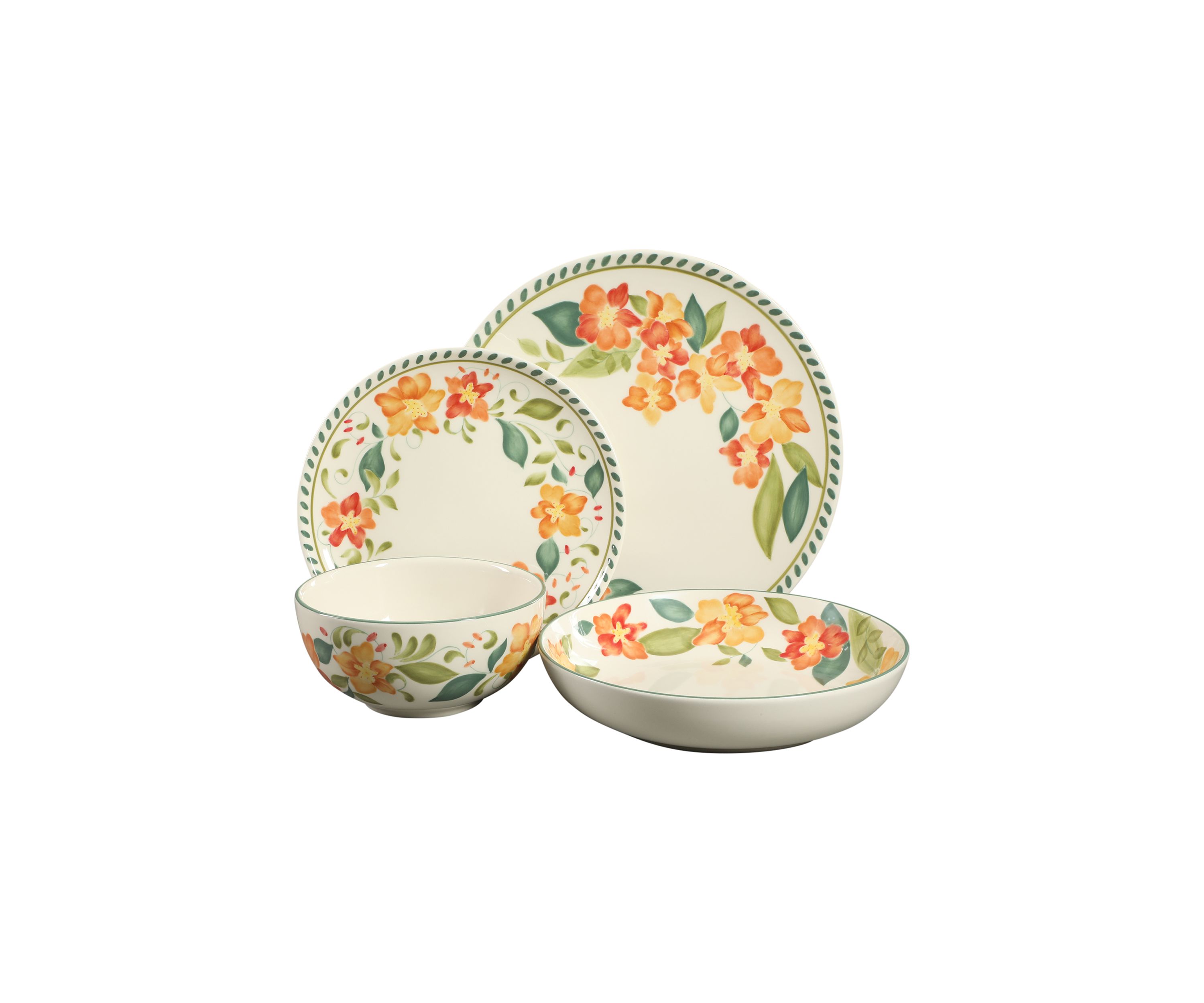  Cassia Bud Handpainted 9" Dinner Bowl 