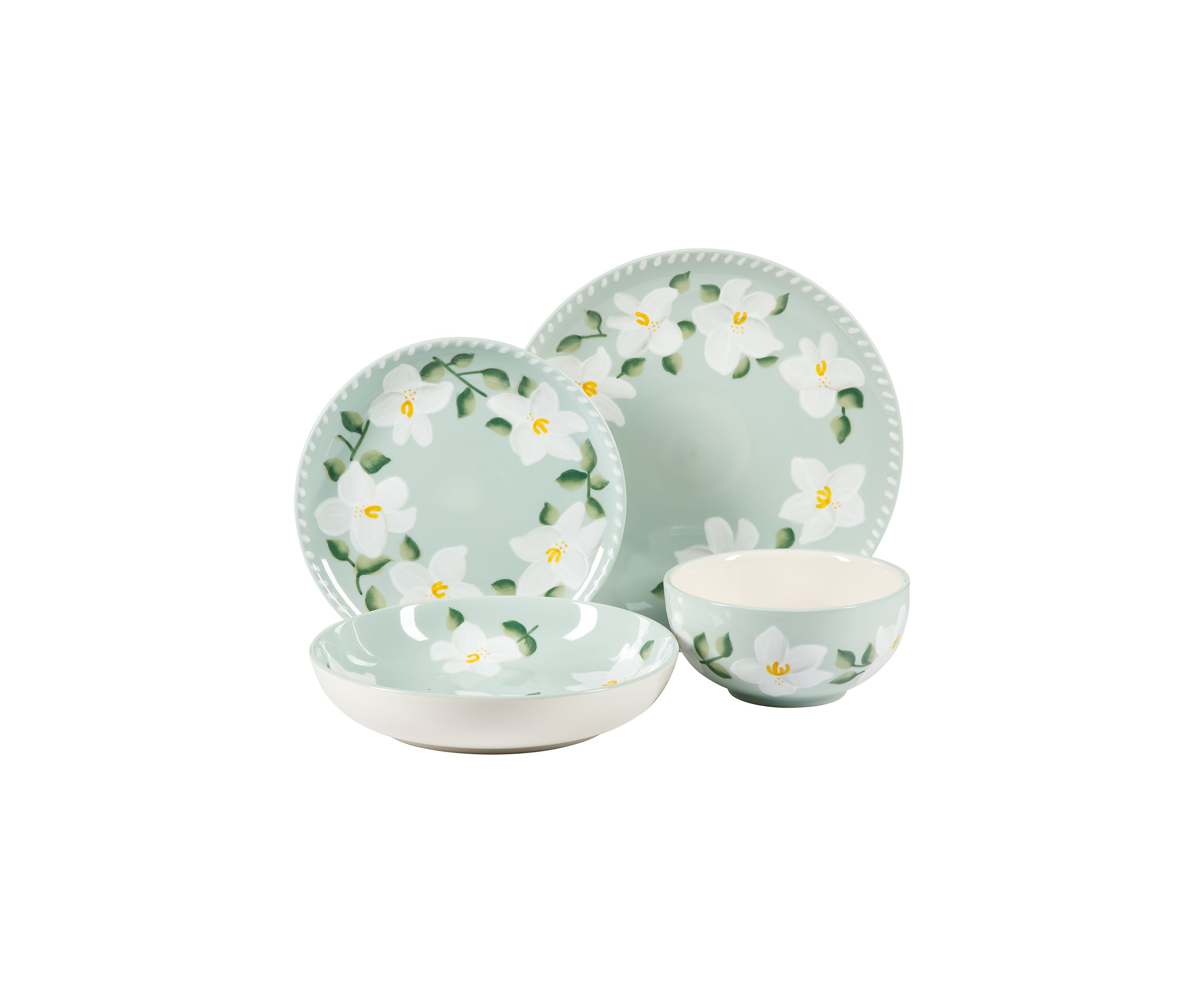  Magnolia Bloom Handpainted 9 Dinner Bowl