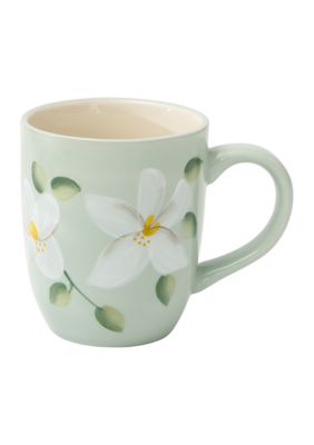 Bloomhouse Handpainted 15 Ounce Mug, Blue