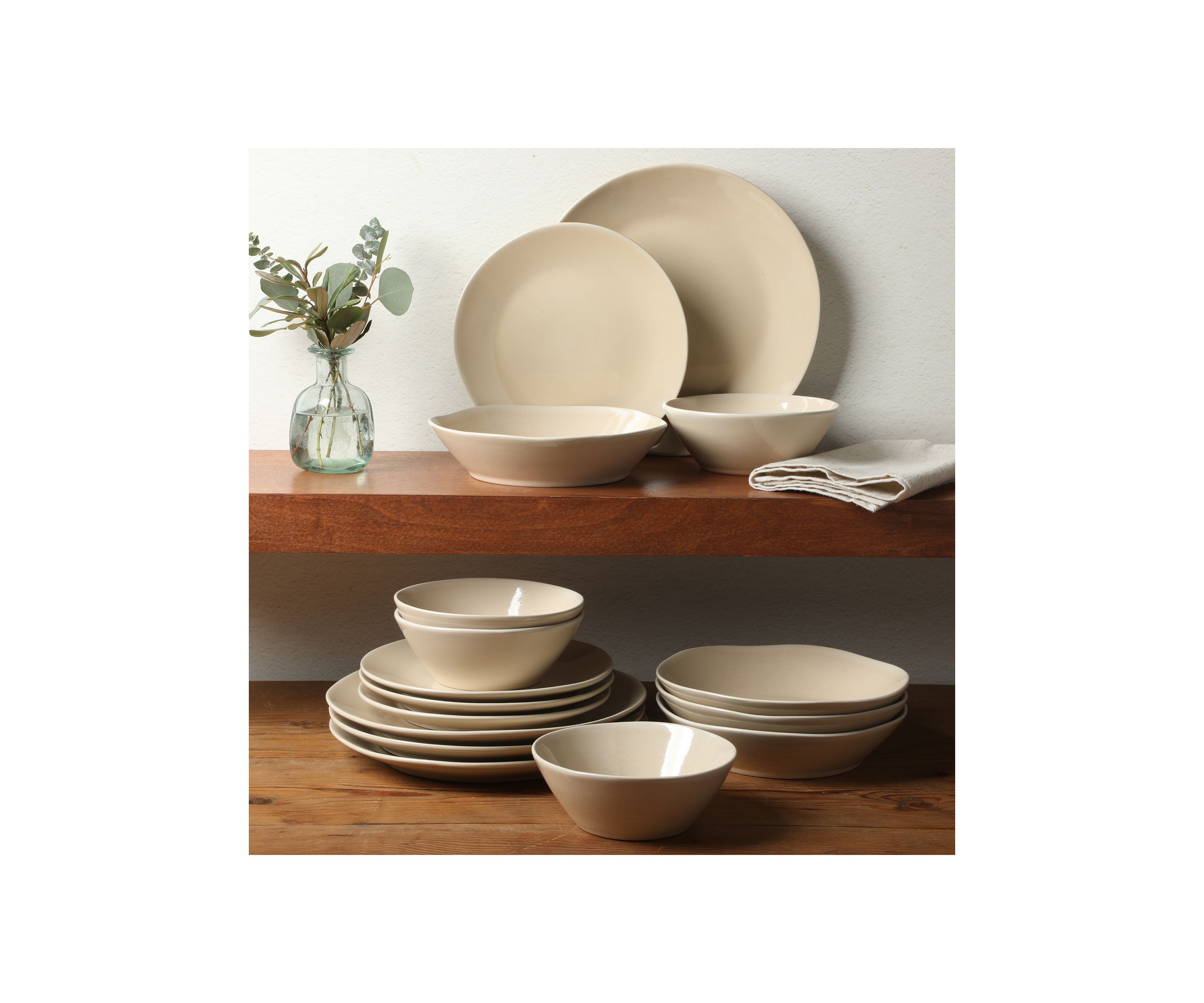 Montecito Breeze Double Bowl Dinnerware 16-Piece Set