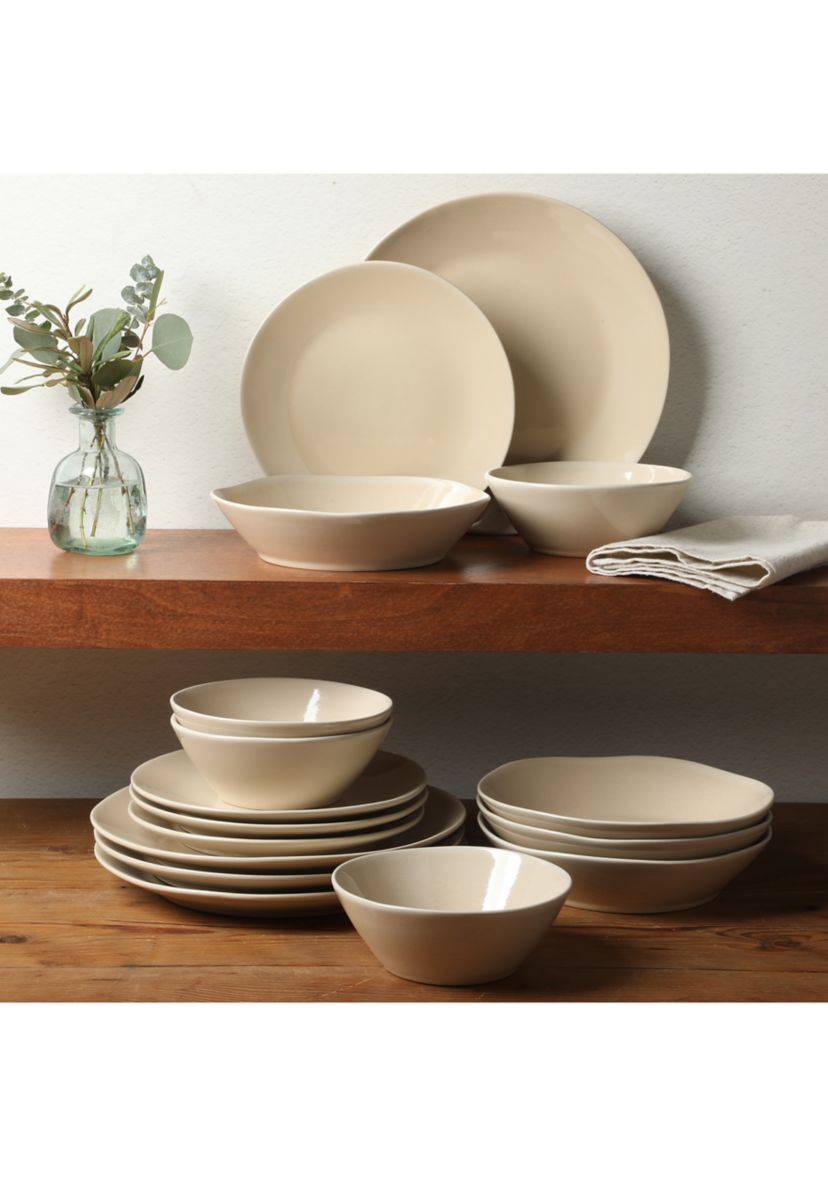 Montecito Breeze Double Bowl Dinnerware 16-Piece Set