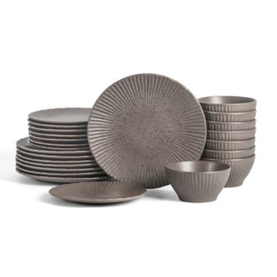 Stone Lain Arlo 24 pcs Dinnerware Set, Brown