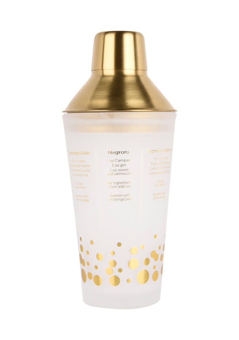 Gold Polka Dot Cocktail Shaker