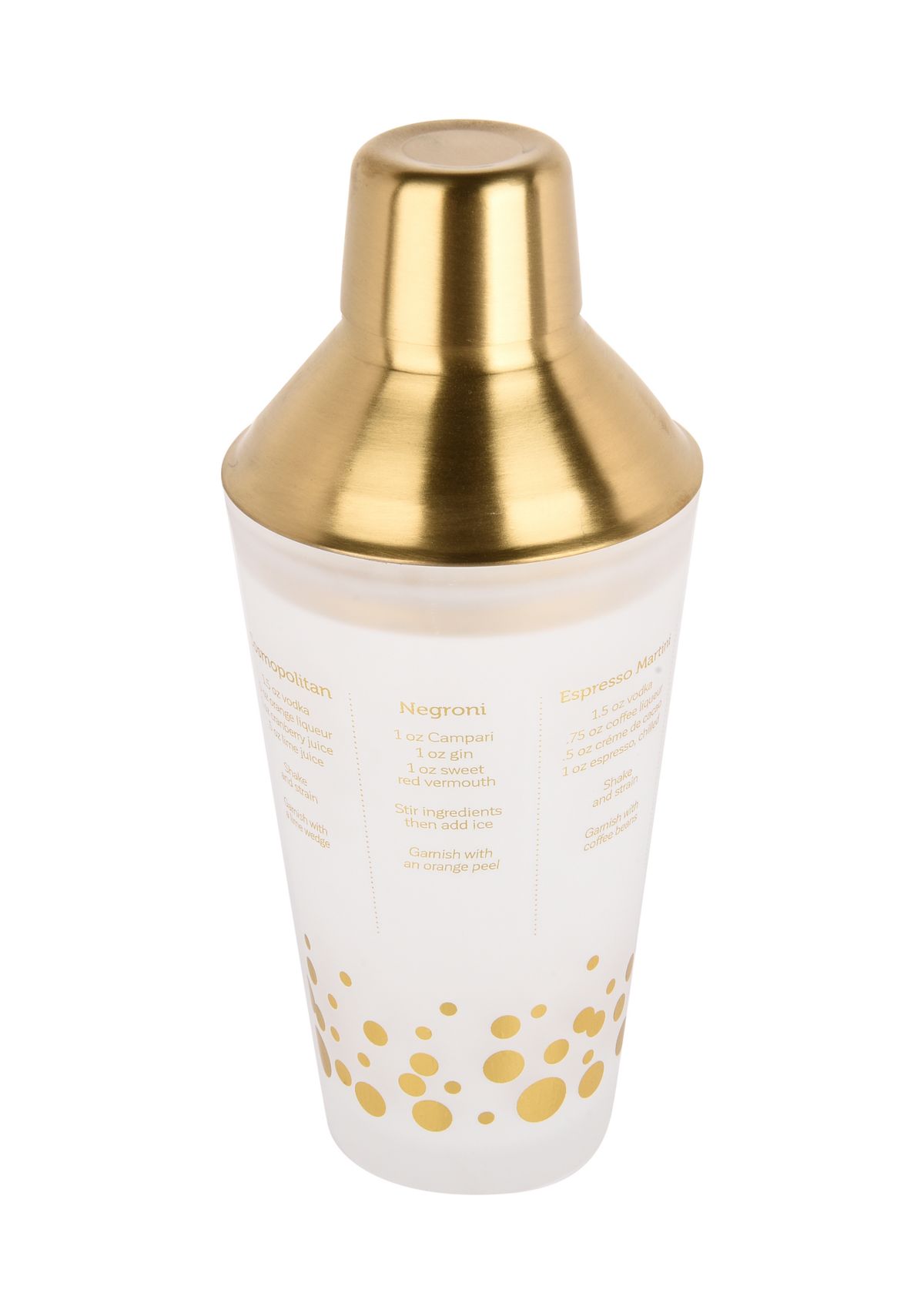 Gold Polka Dot Cocktail Shaker