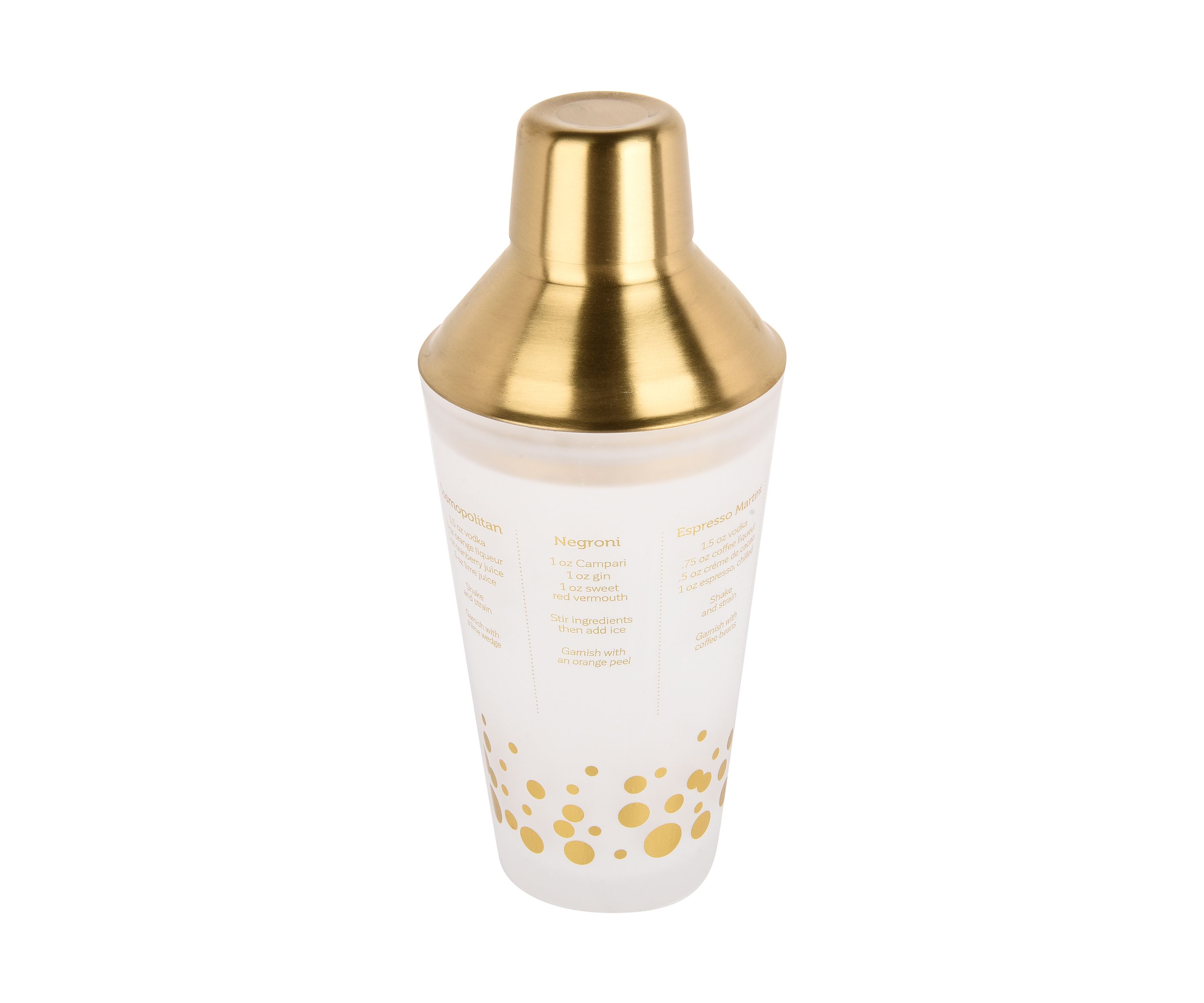 Gold Polka Dot Cocktail Shaker