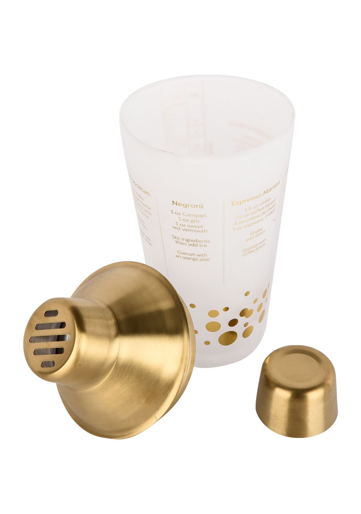 Gold Polka Dot Cocktail Shaker