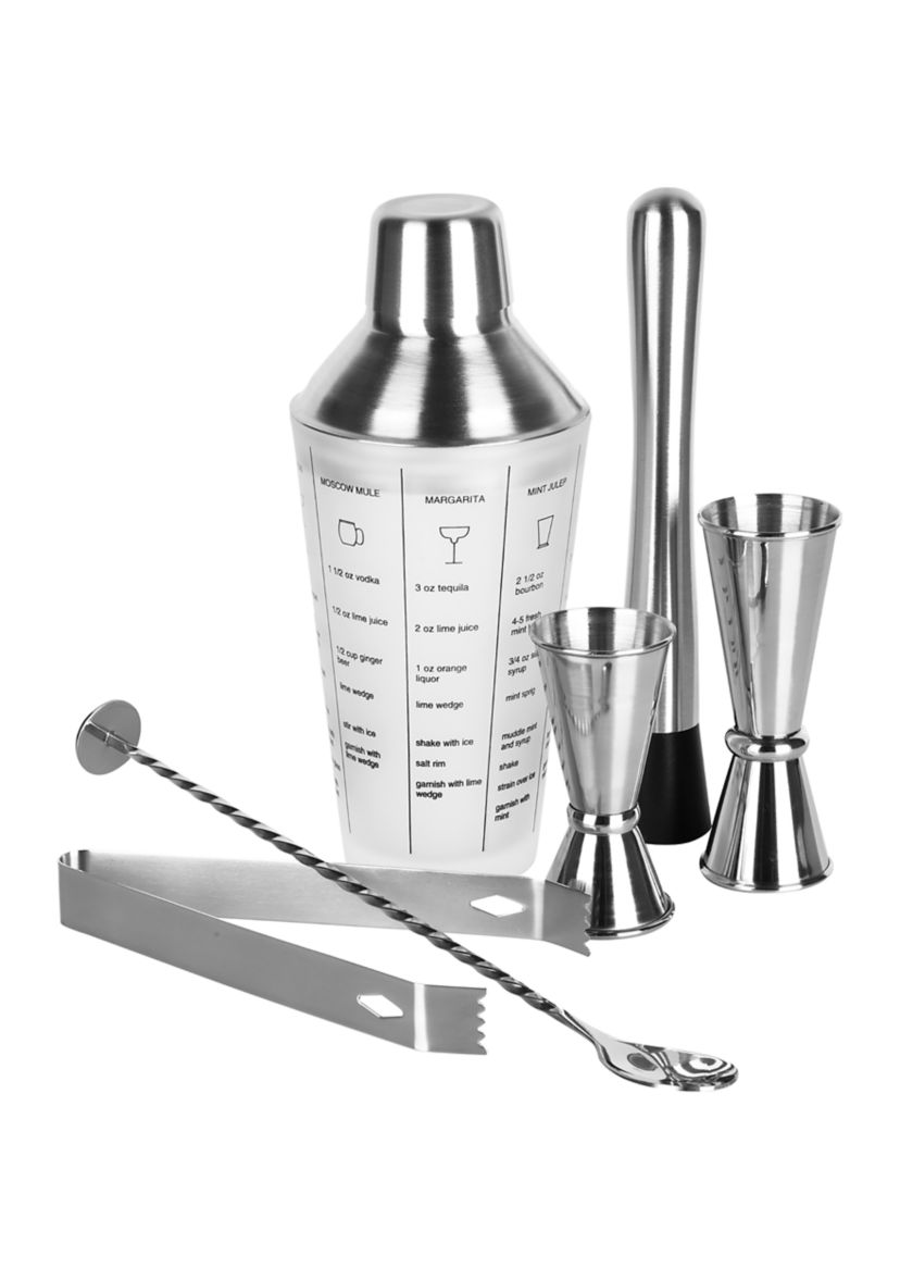6-Piece Silver Classic Muddler Set