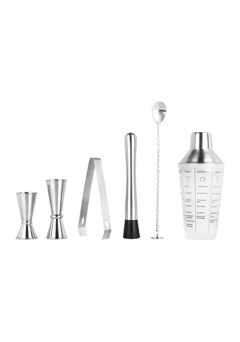 6-Piece Silver Classic Muddler Set