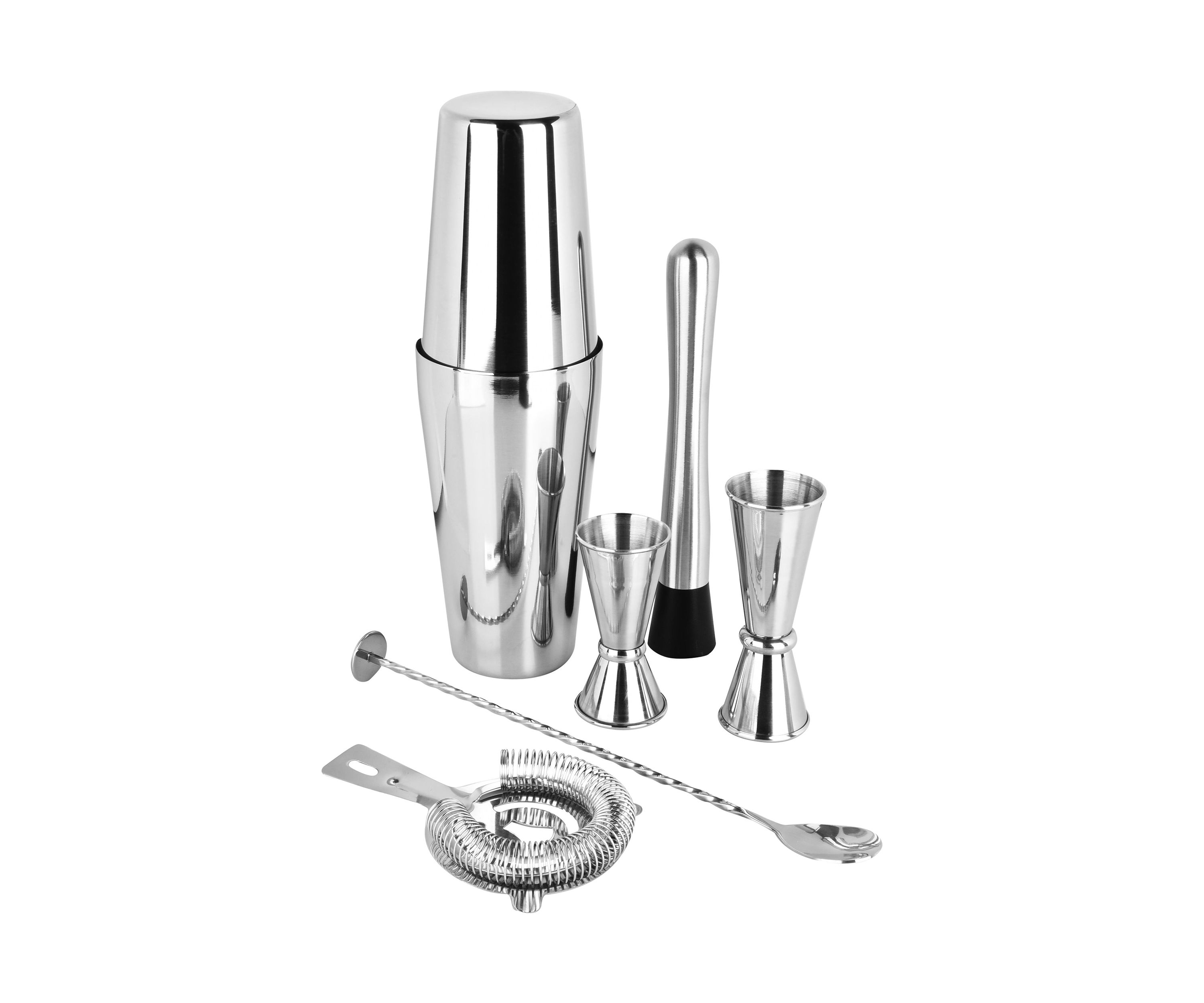 6-Piece Boston Silver Muddler Set