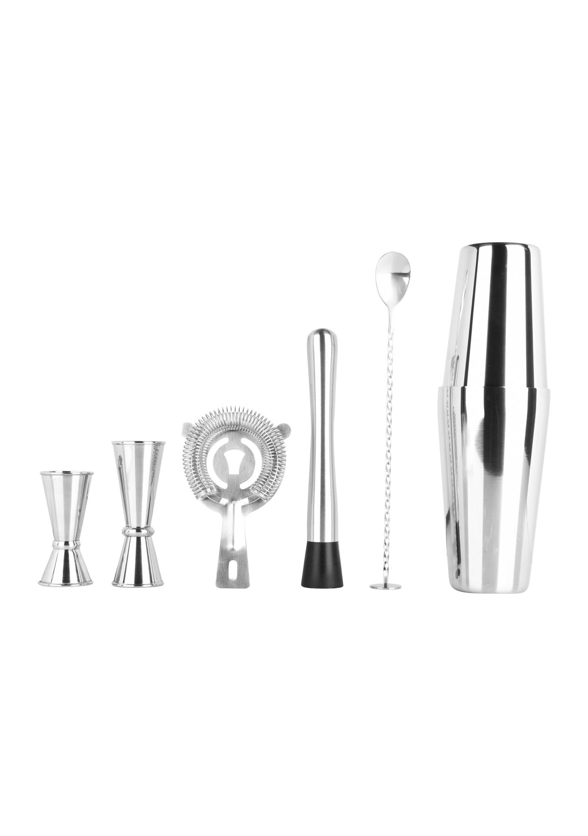 6-Piece Boston Silver Muddler Set