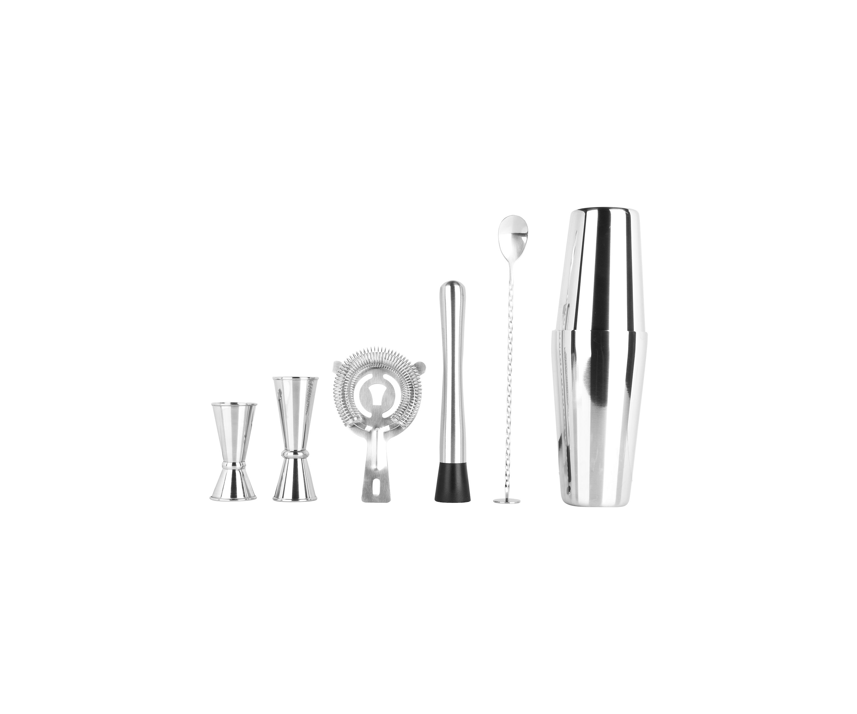6-Piece Boston Silver Muddler Set