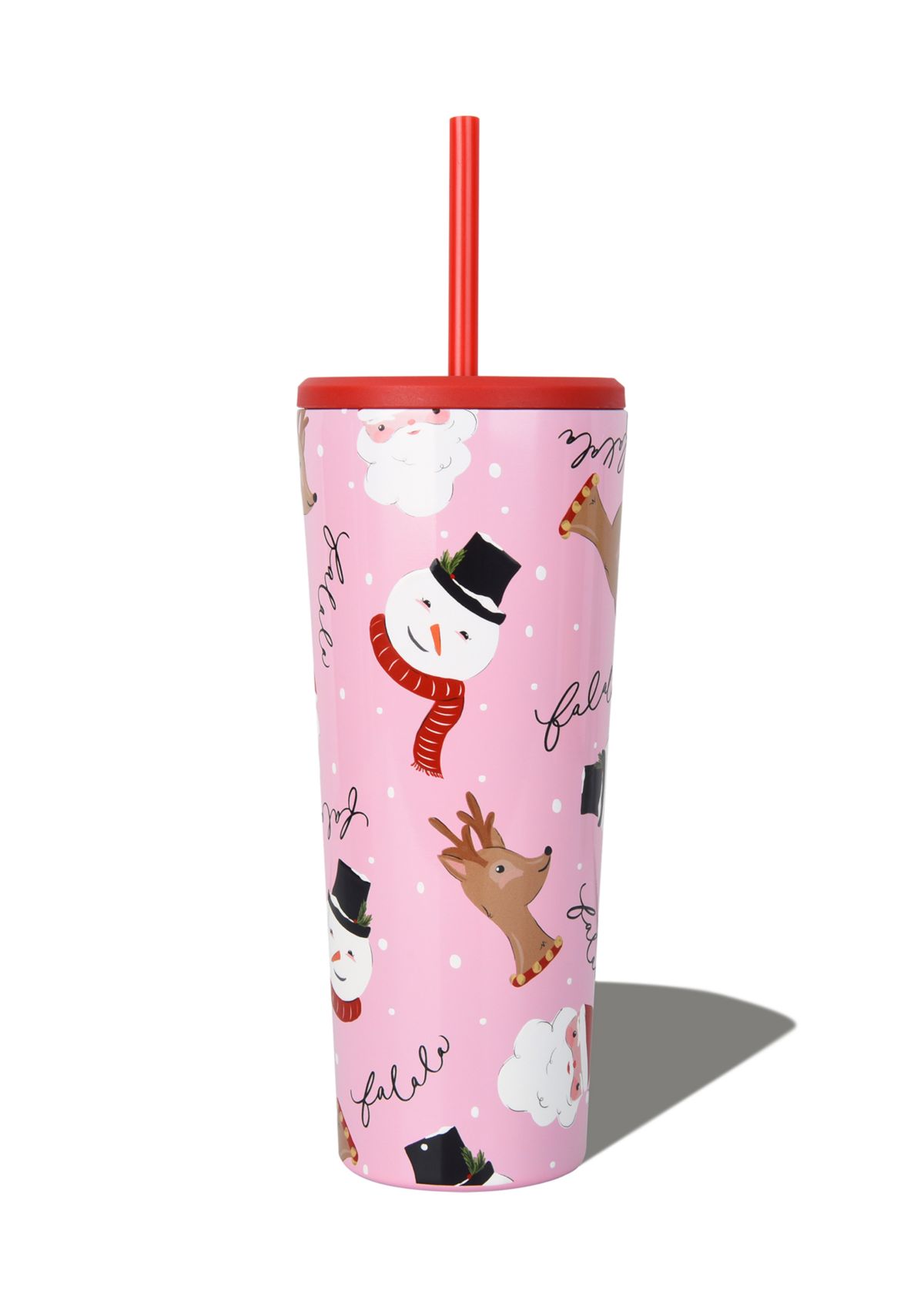 24 oz Santa & Snowman Insulated Straw Tumber