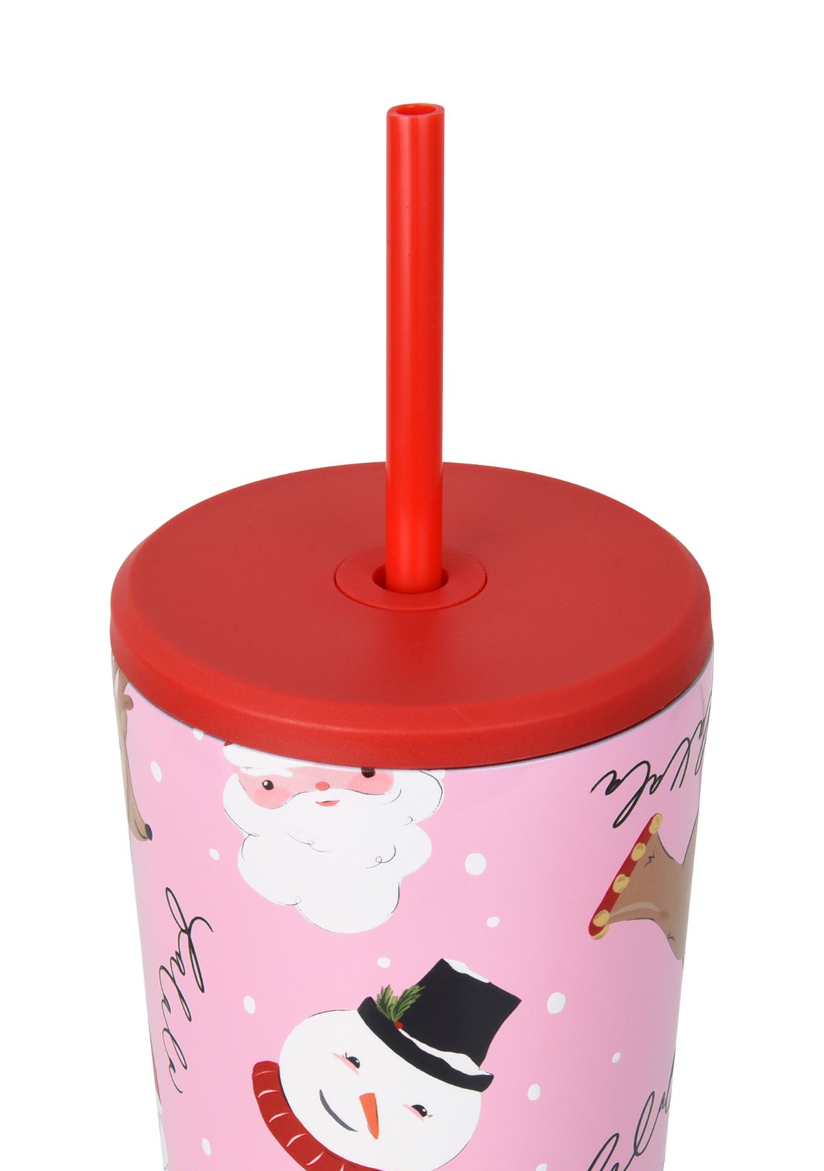24 oz Santa & Snowman Insulated Straw Tumber
