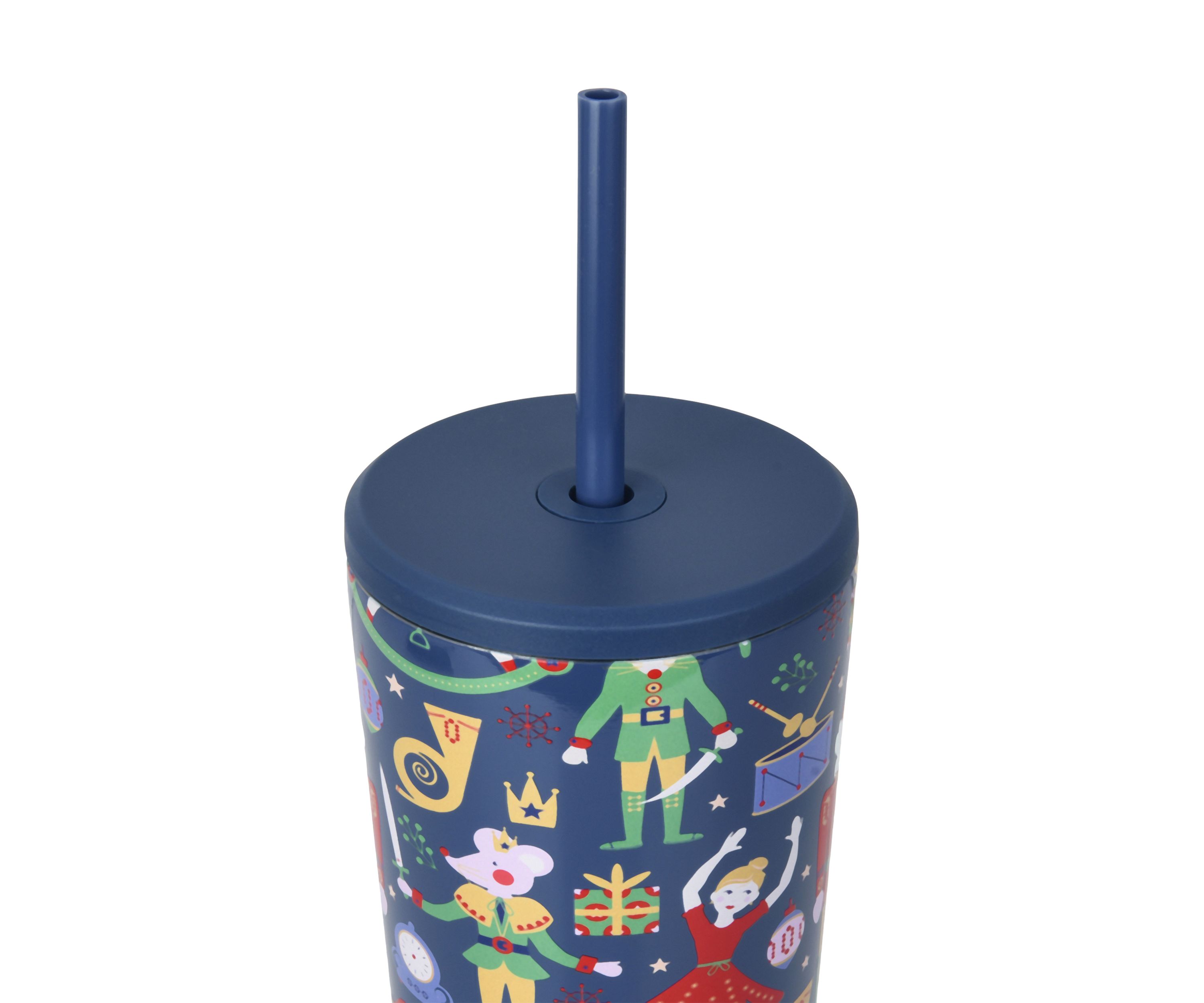 24 oz Navy Nutcracker Ballet Insulated Straw Tumbler