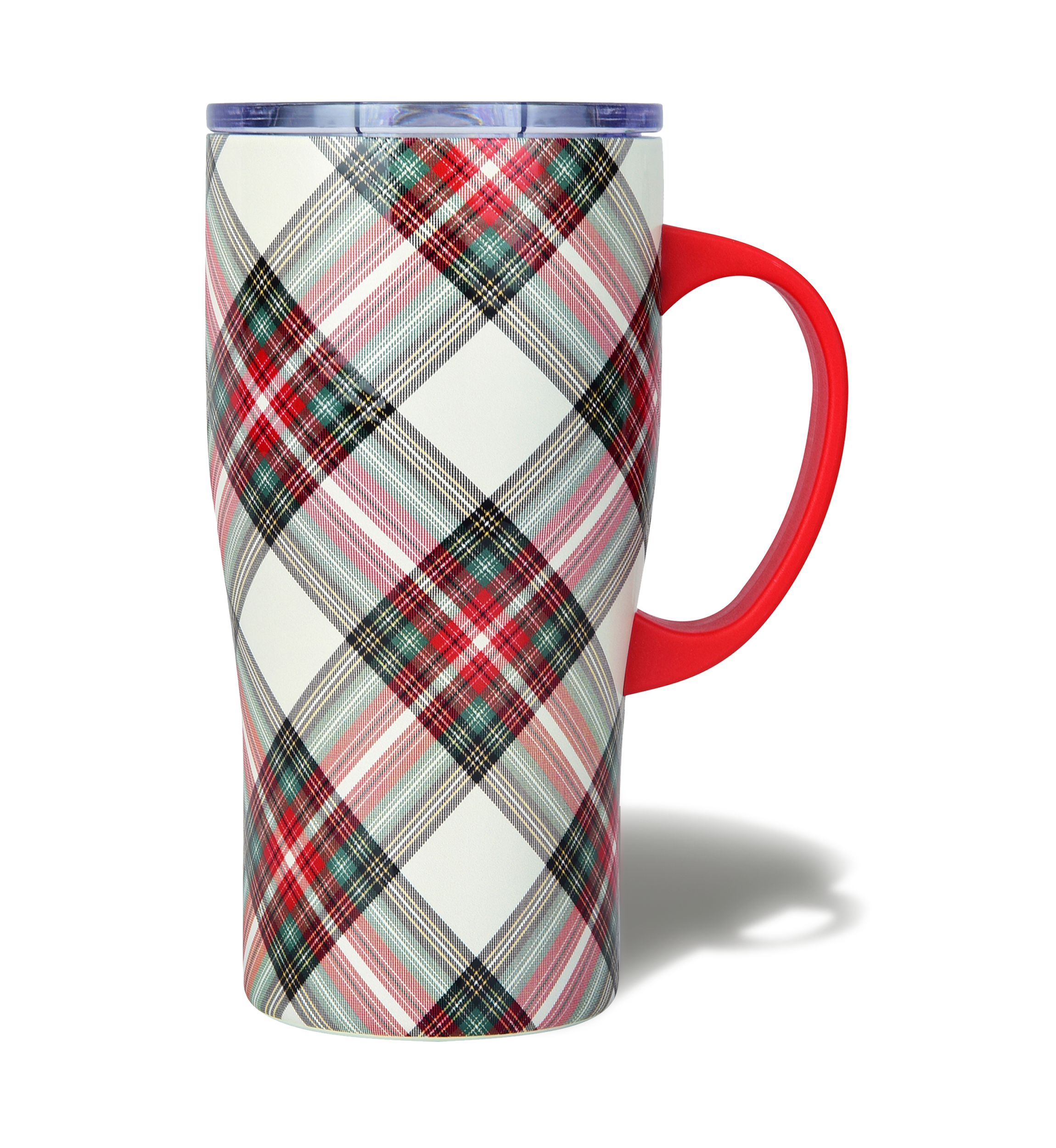 Holiday Themed Insulated Tall Coffee Mug with Lid