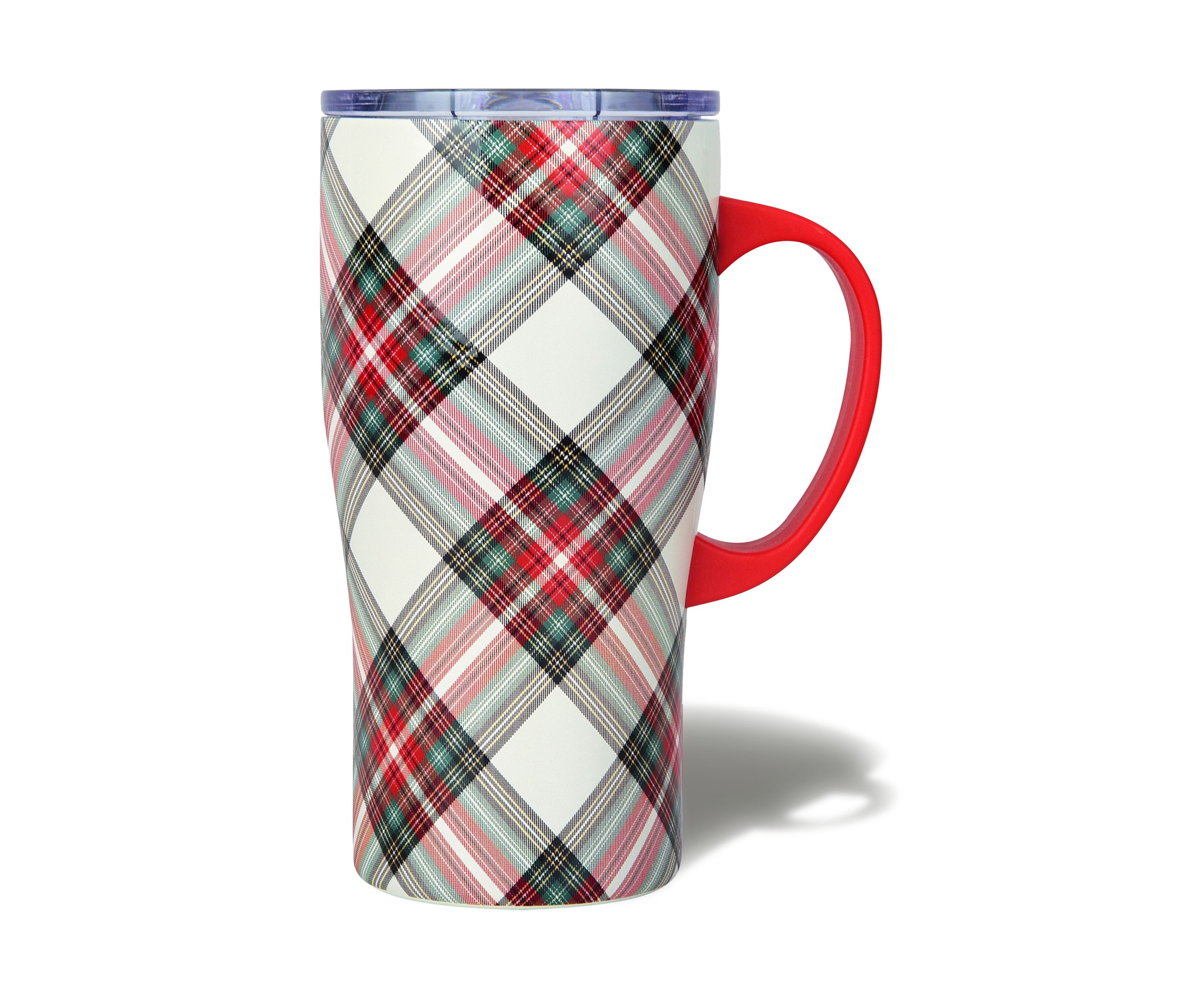 Holiday Themed Insulated Tall Coffee Mug with Lid