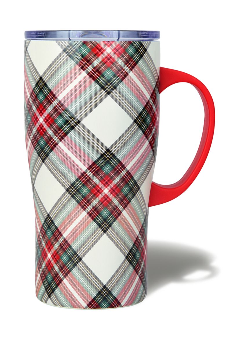 Holiday Themed Insulated Tall Coffee Mug with Lid