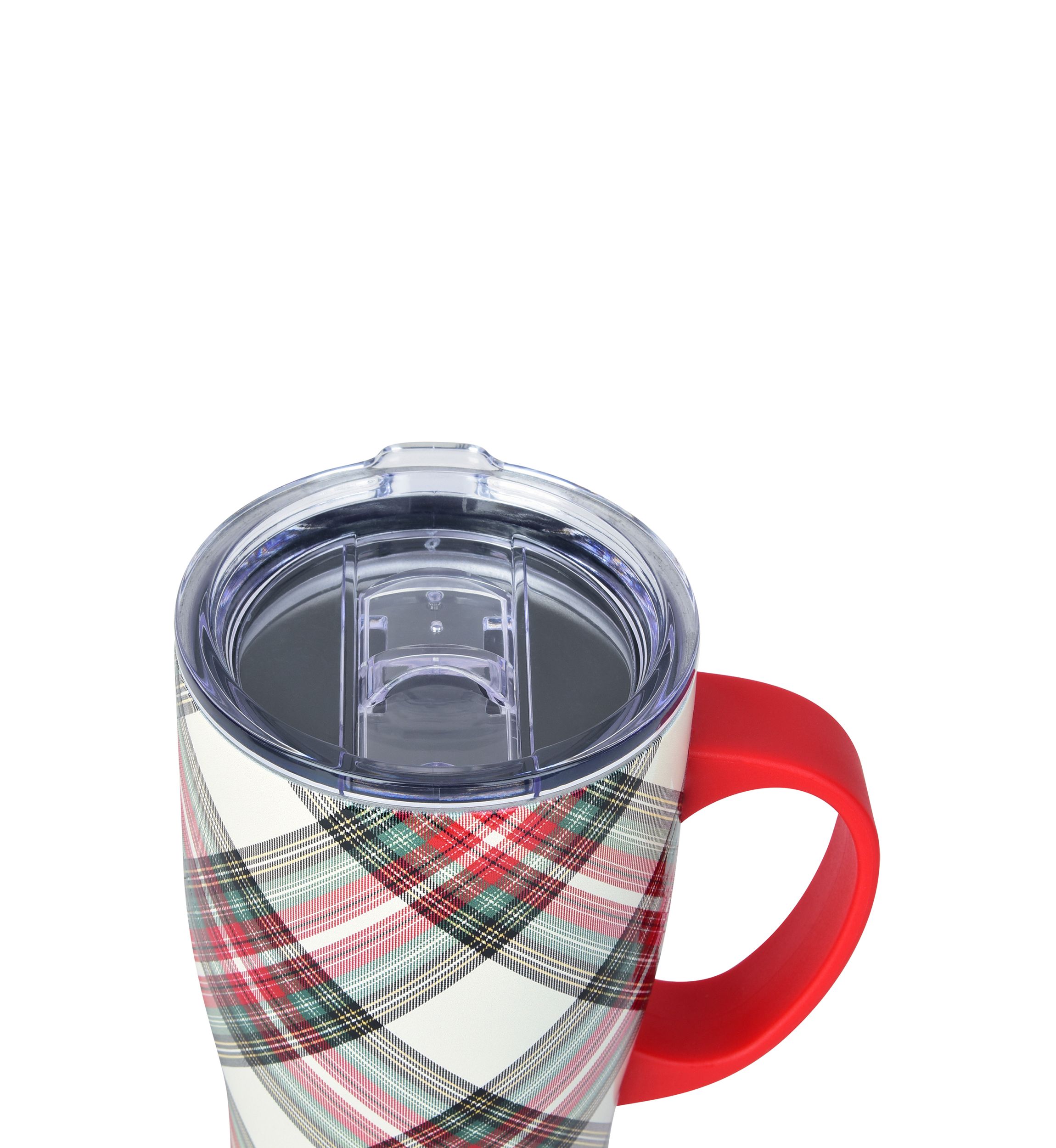 Holiday Themed Insulated Tall Coffee Mug with Lid