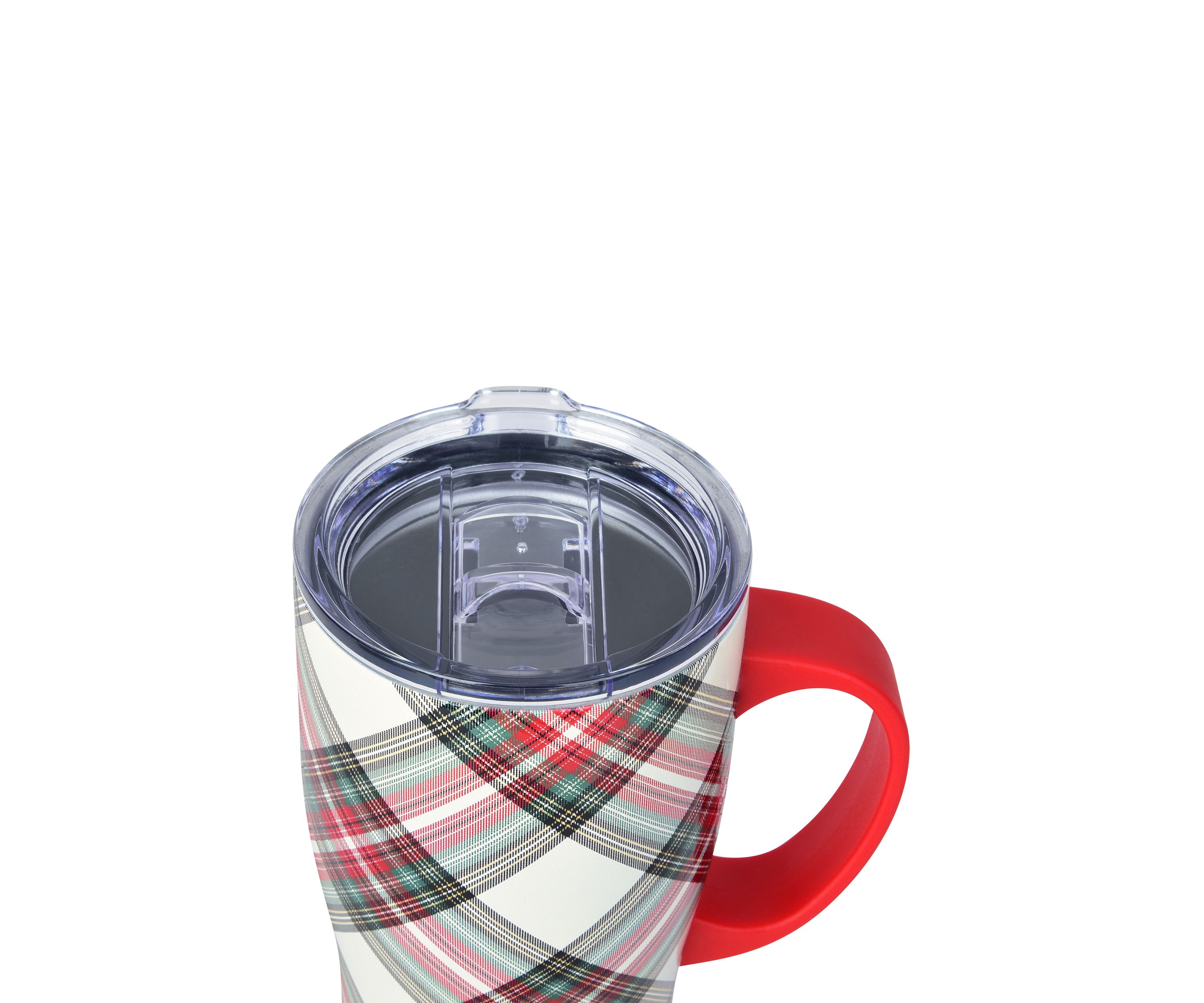 Holiday Themed Insulated Tall Coffee Mug with Lid