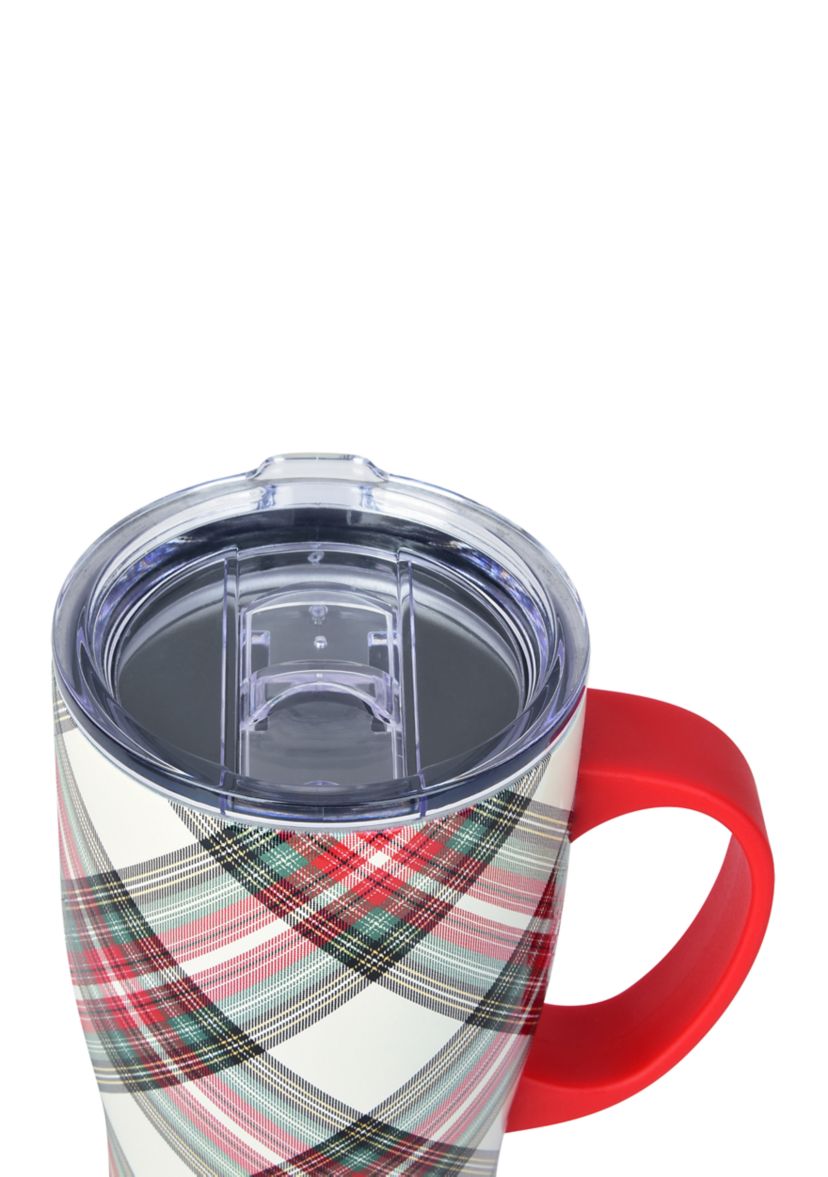 Holiday Themed Insulated Tall Coffee Mug with Lid