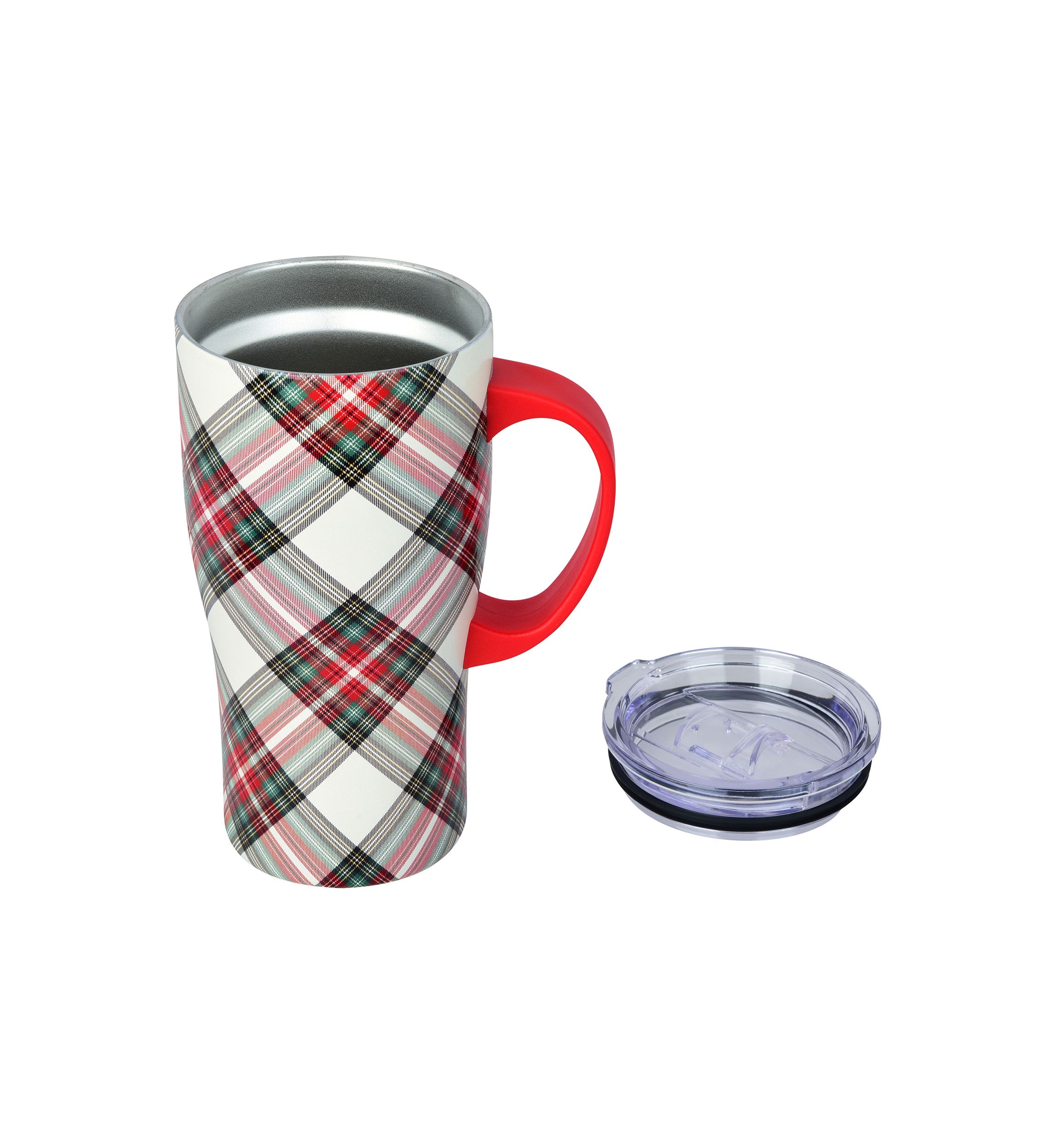 Holiday Themed Insulated Tall Coffee Mug with Lid