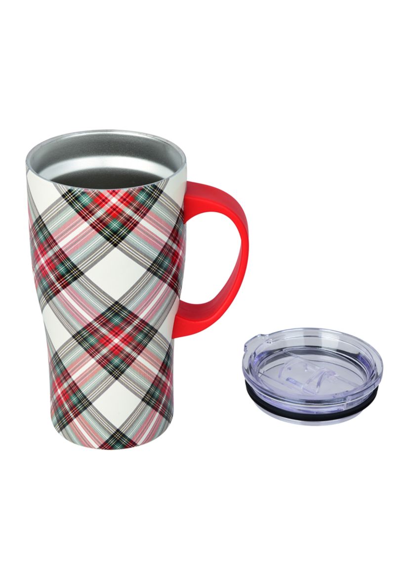 Holiday Themed Insulated Tall Coffee Mug with Lid