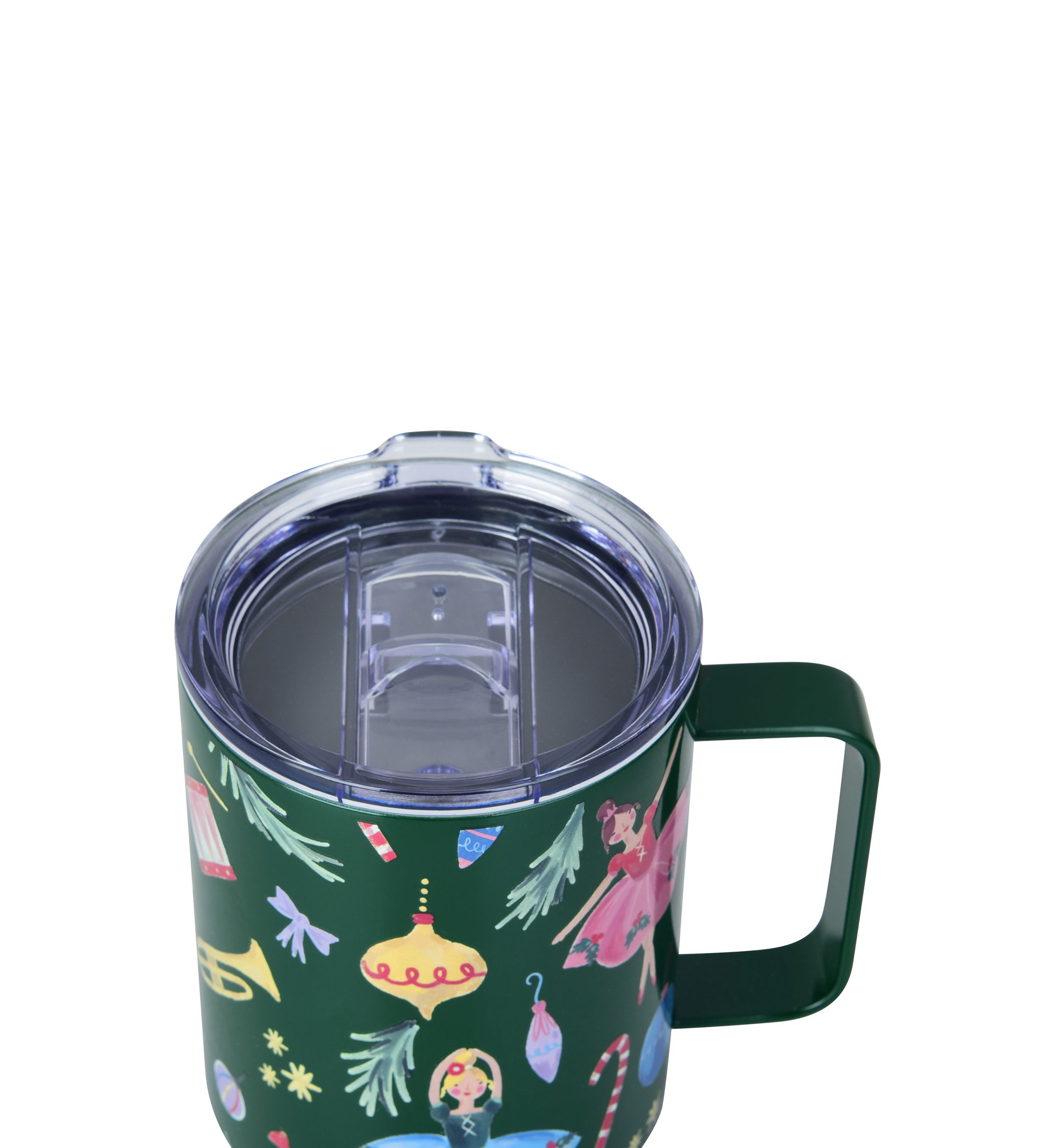 Holiday Themed Insulated Coffee Mug with Lid