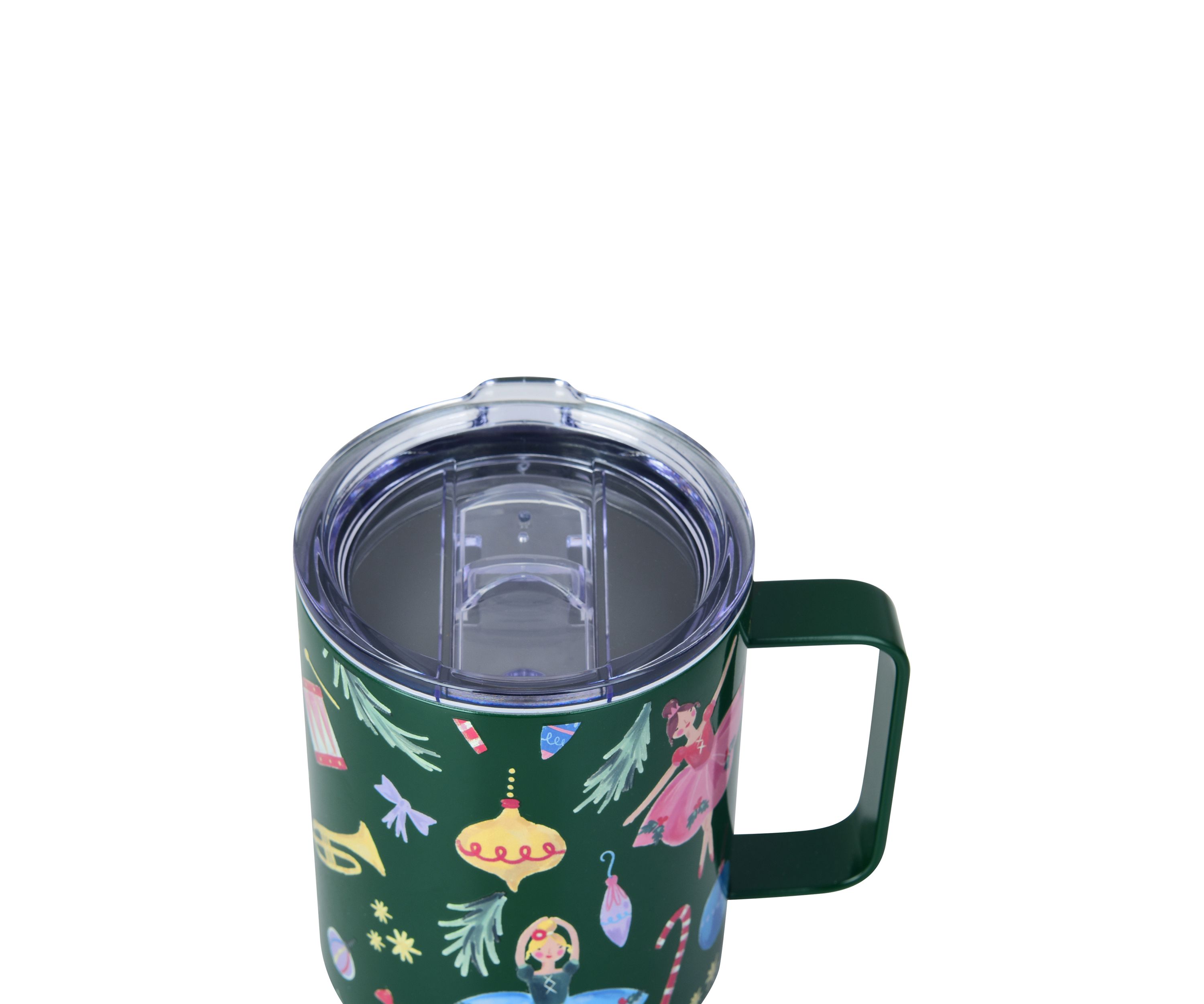 Holiday Themed Insulated Coffee Mug with Lid