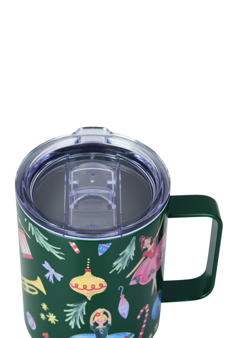 Holiday Themed Insulated Coffee Mug with Lid