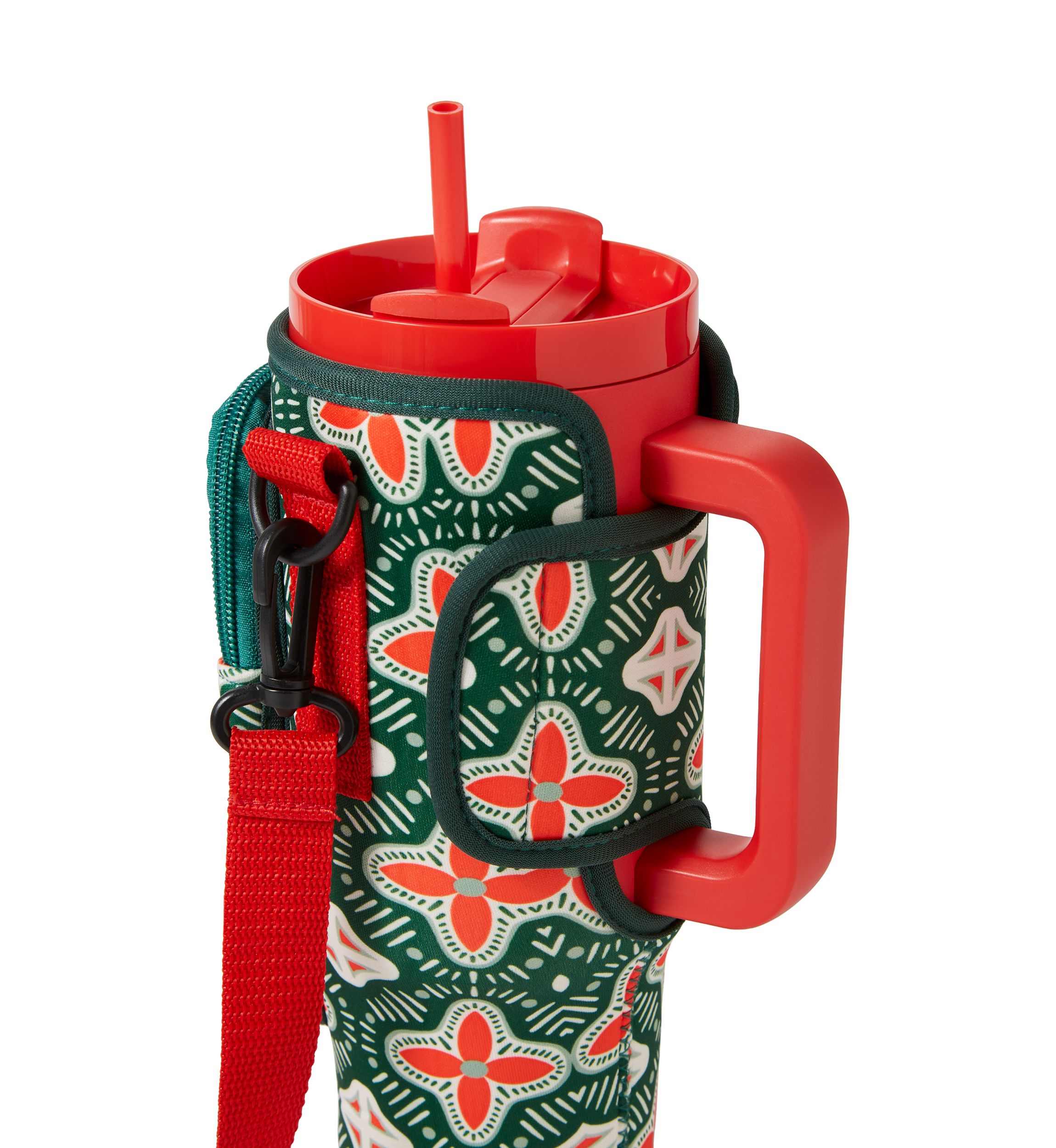 Holiday Medallion Sip and Sling Drink Carrier