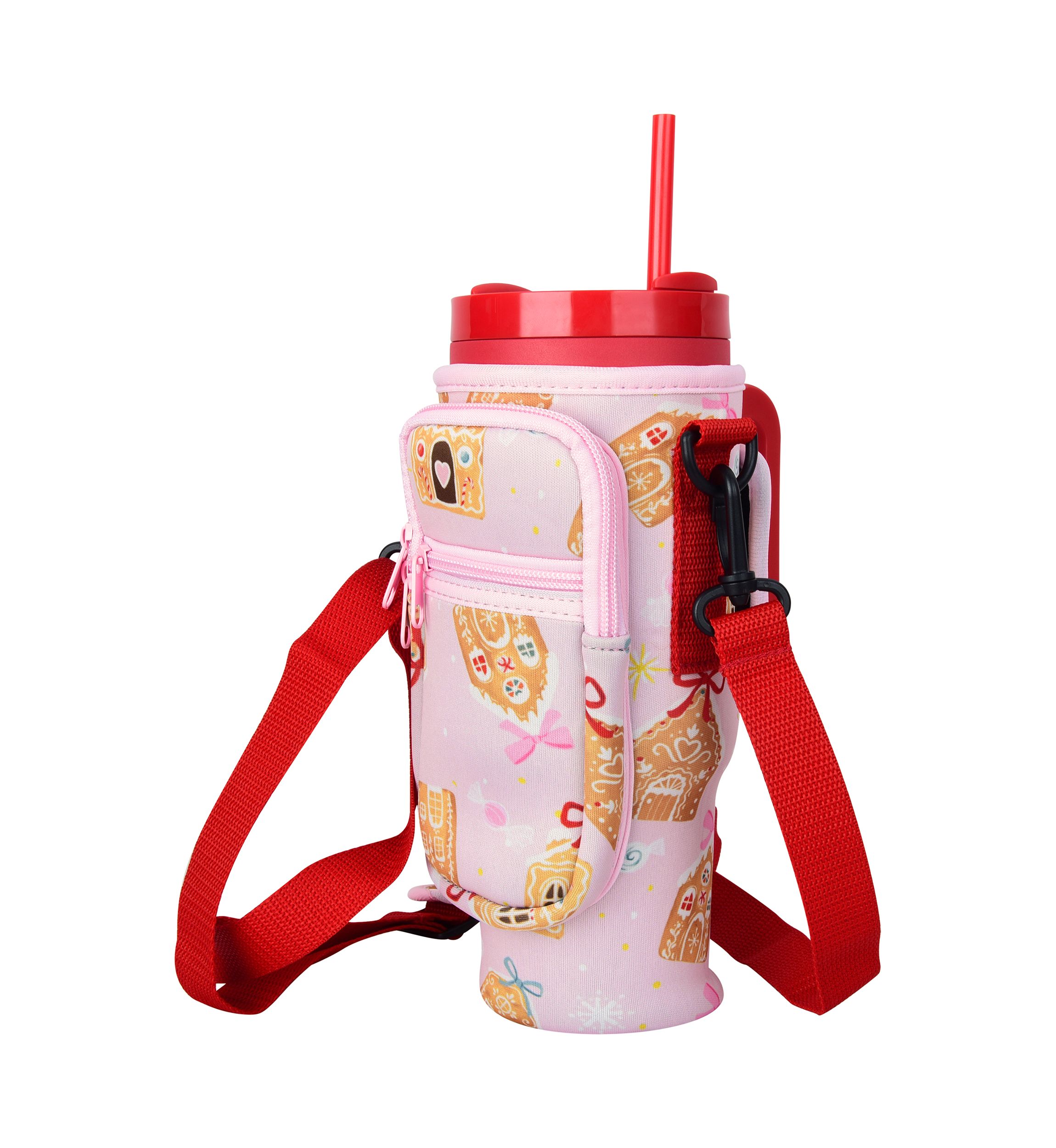 Gingerbread House Sip and Sling Drink Carrier 