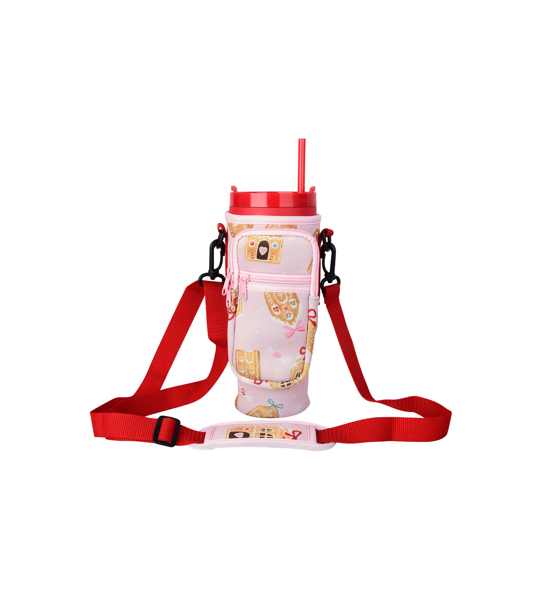 Gingerbread House Sip and Sling Drink Carrier 