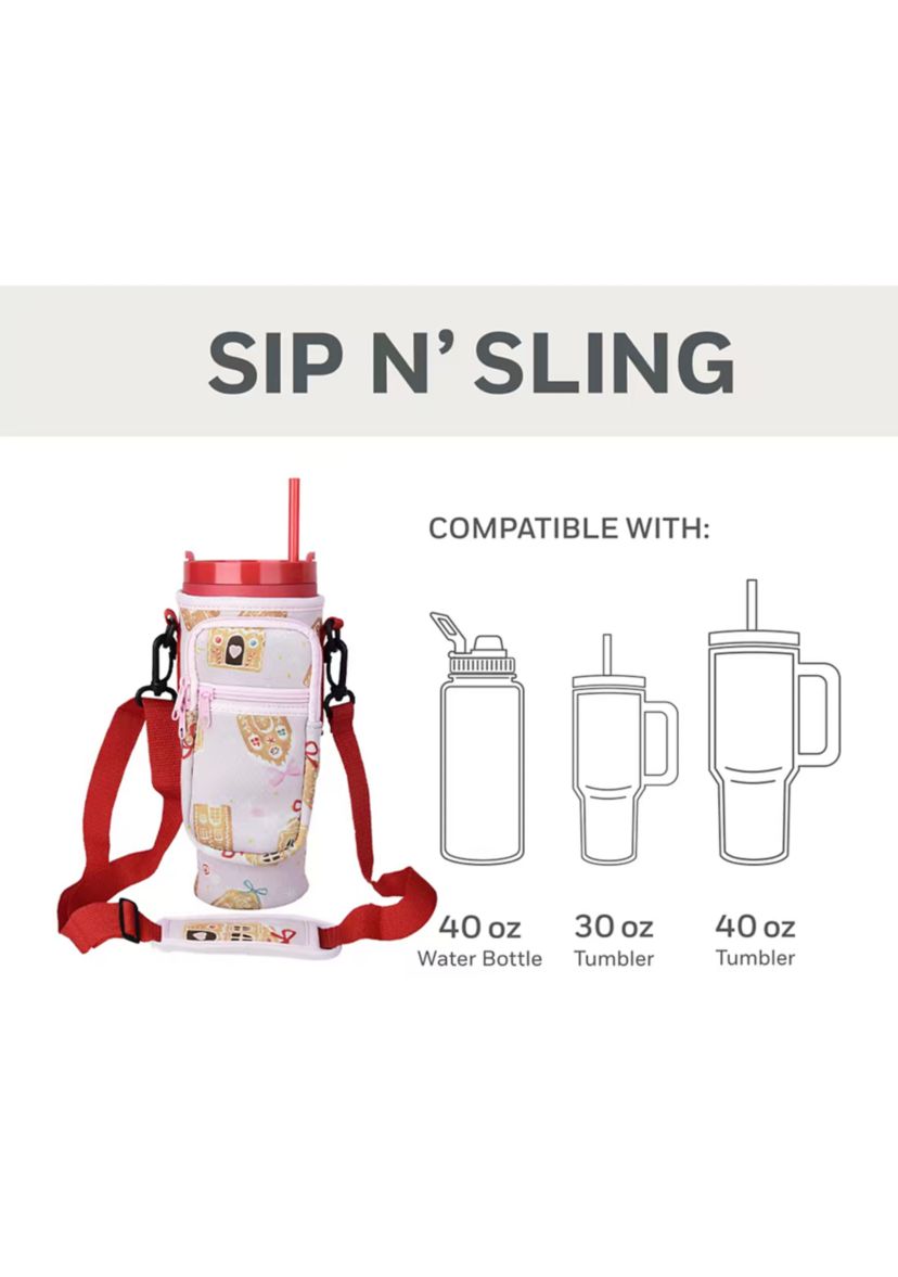 Gingerbread House Sip and Sling Drink Carrier 