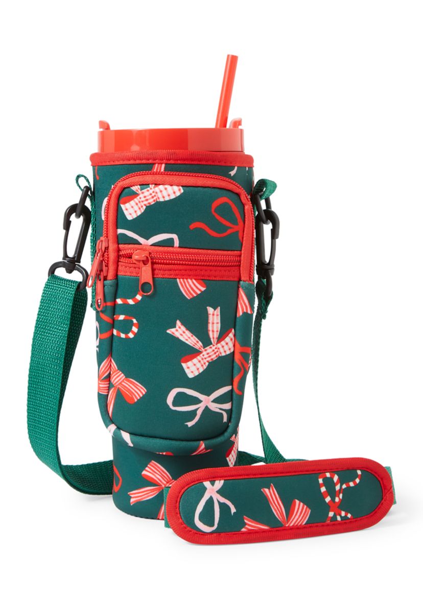 Christmas Bows Sip and Sling Drink Carrier