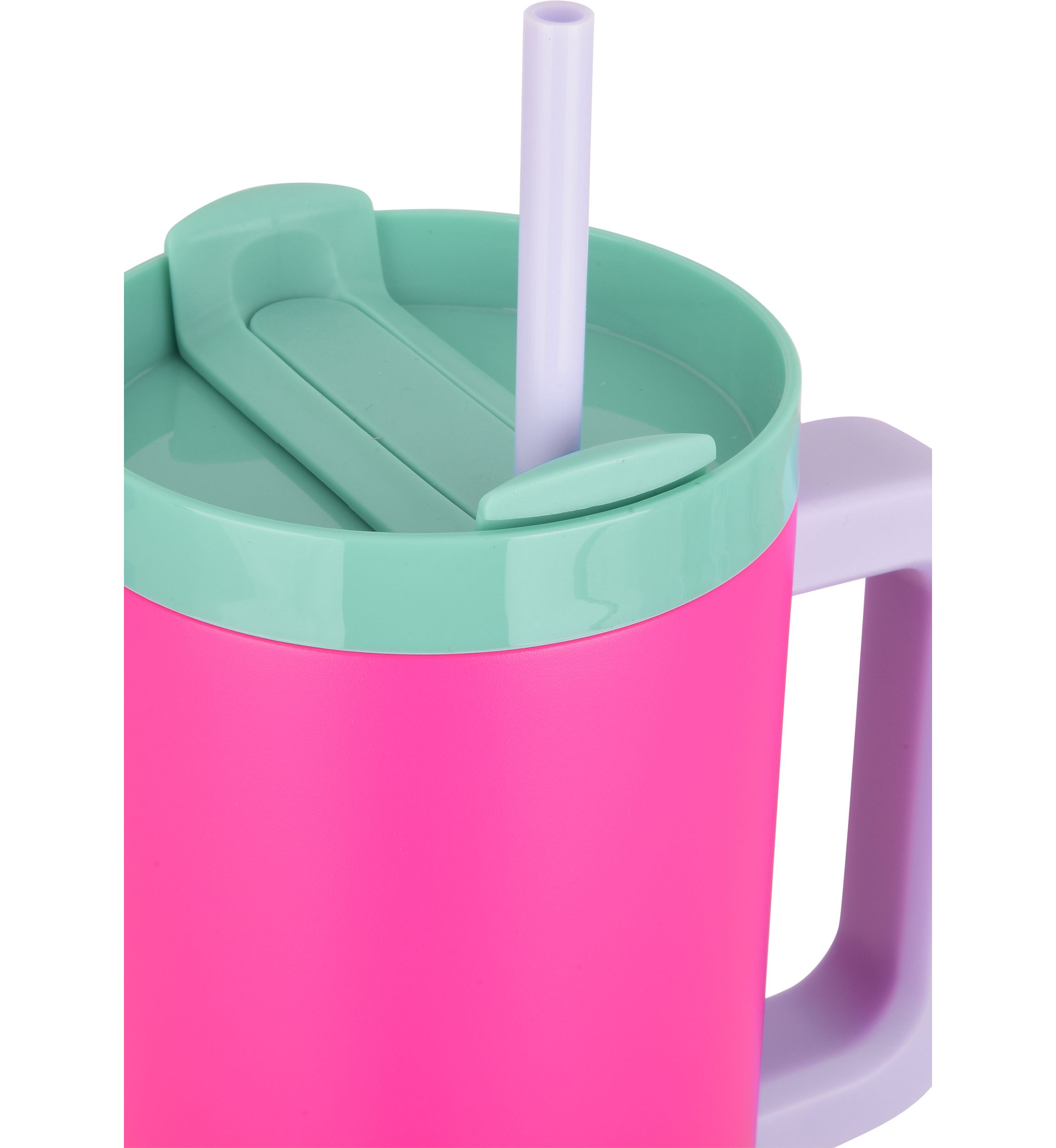 40 oz Handle Tumbler - Pink Colorblock