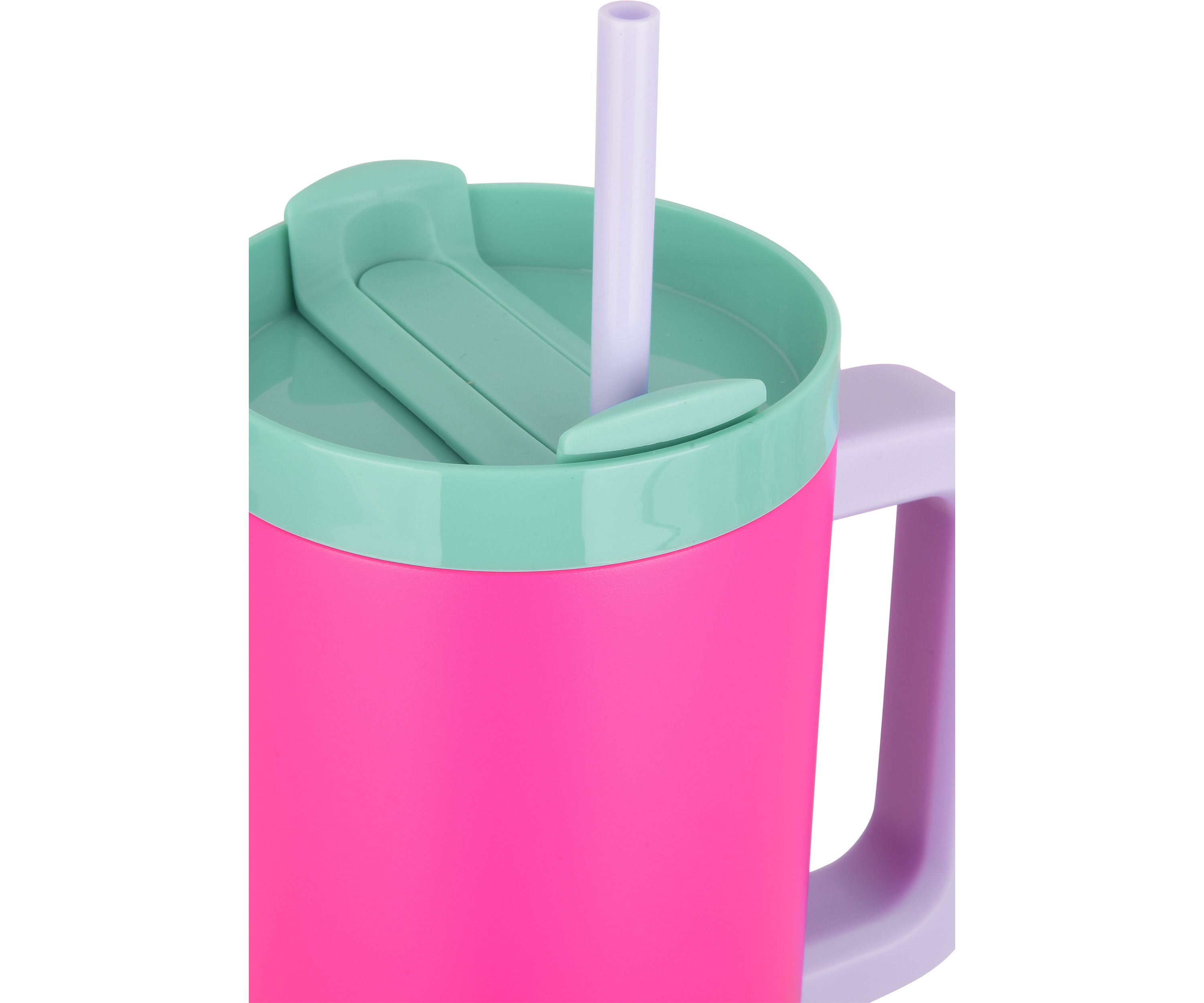40 oz Handle Tumbler - Pink Colorblock