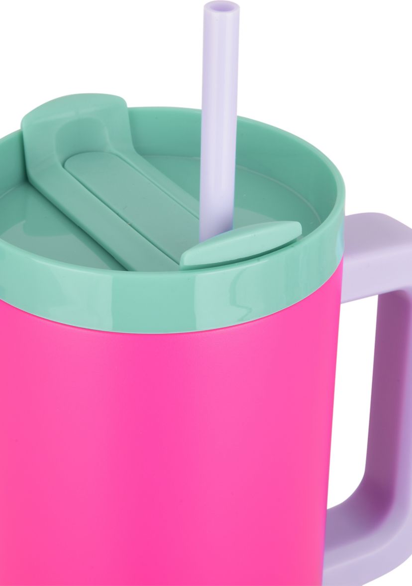 40 oz Handle Tumbler - Pink Colorblock