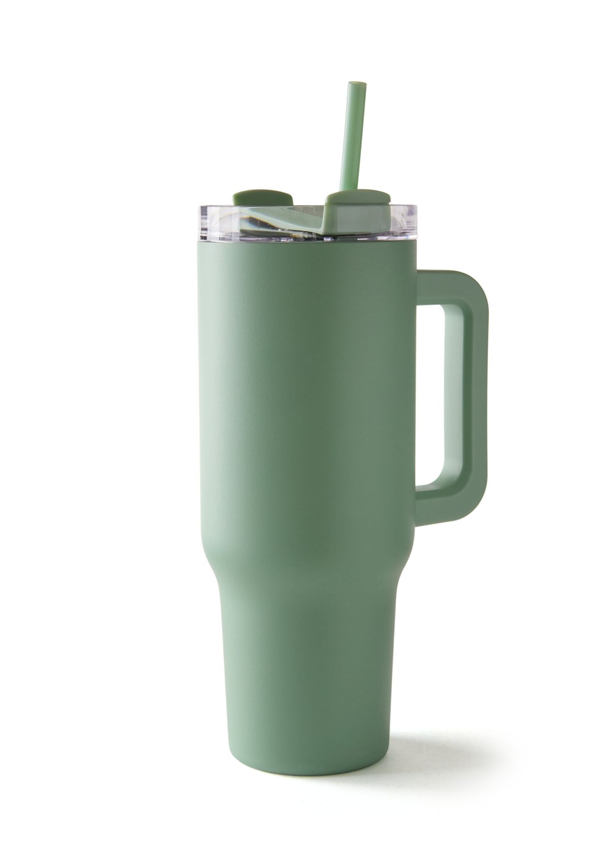40 oz Clear-Lid Insulated Tumbler with Handle