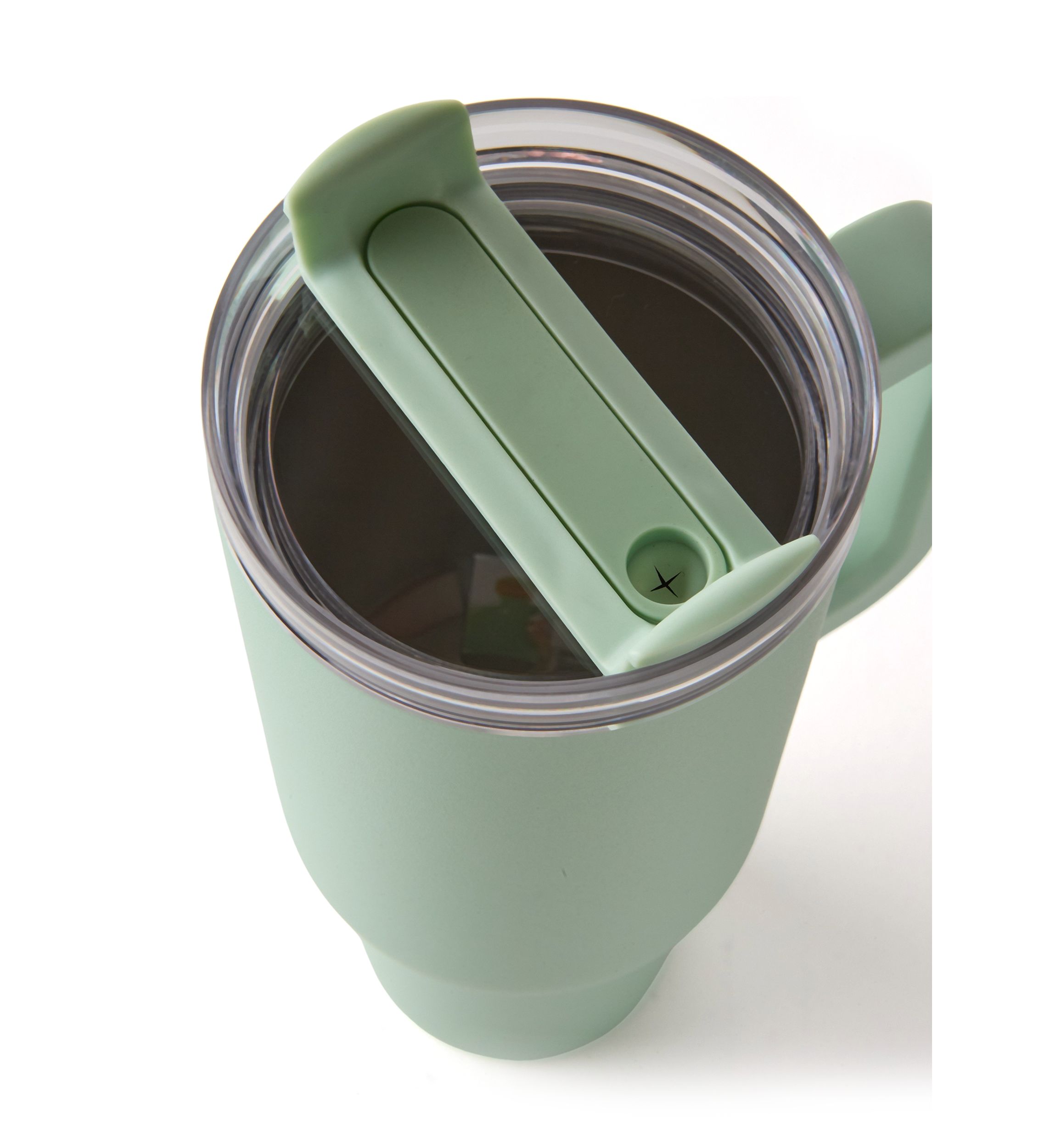 40 oz Clear-Lid Insulated Tumbler with Handle