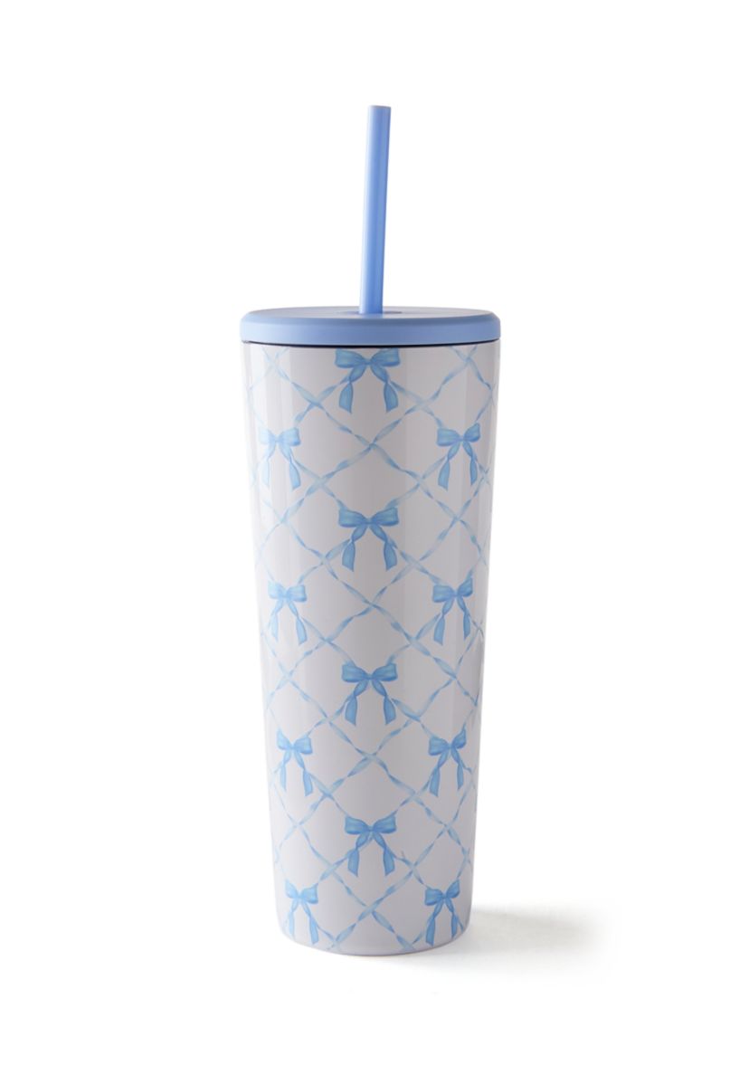 24 Ounce Blue Bows Wanderer Tumbler