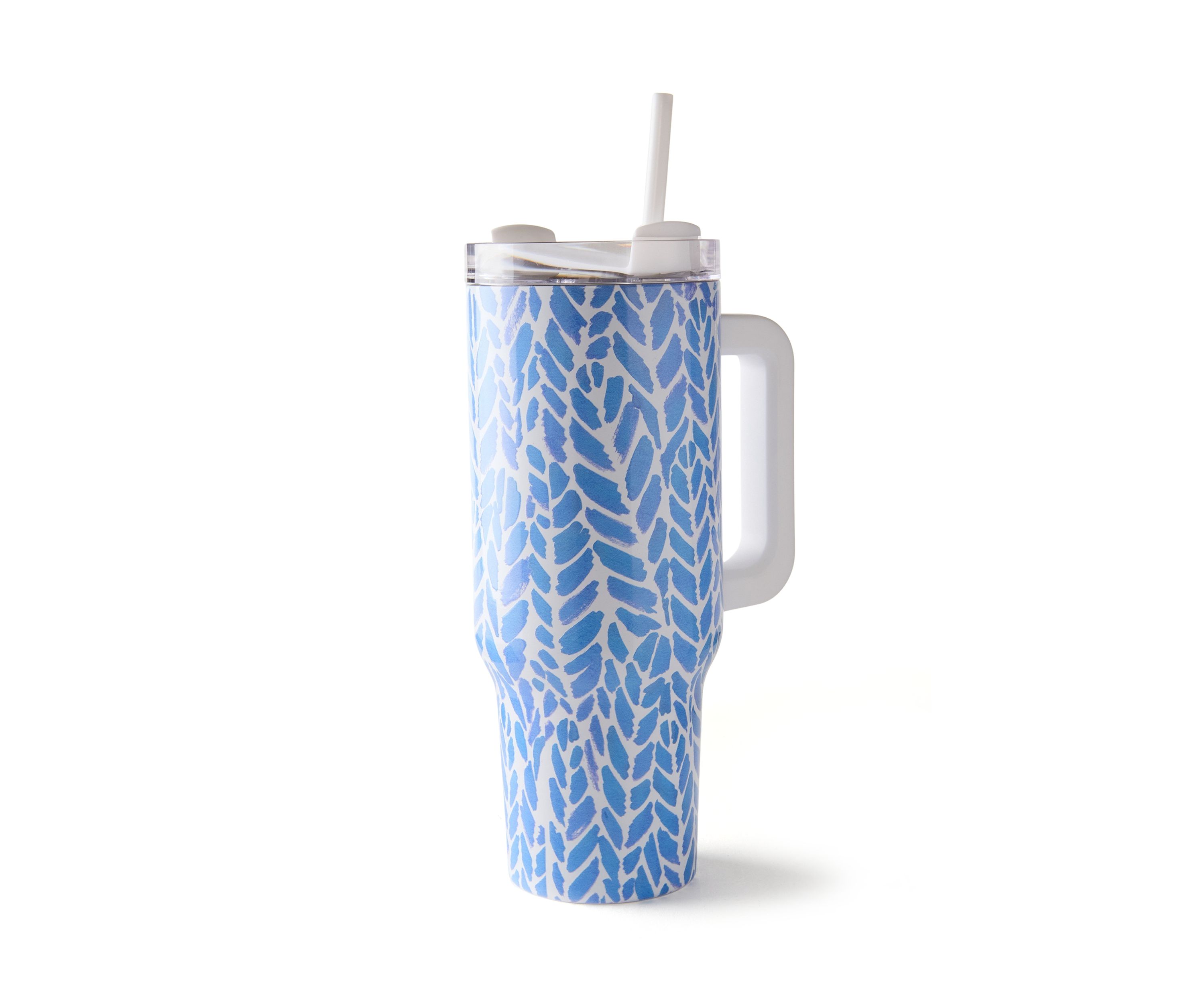 40 Ounce Patterned Blue Tumbler