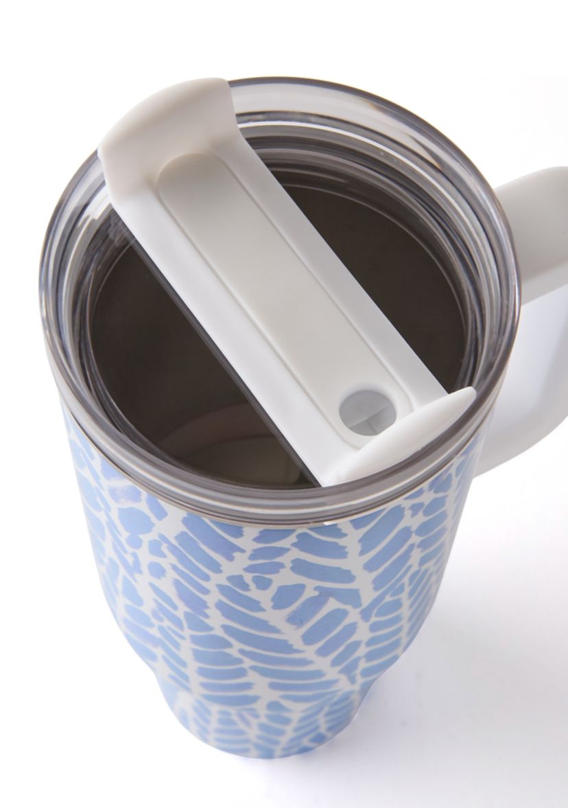40 Ounce Patterned Blue Tumbler