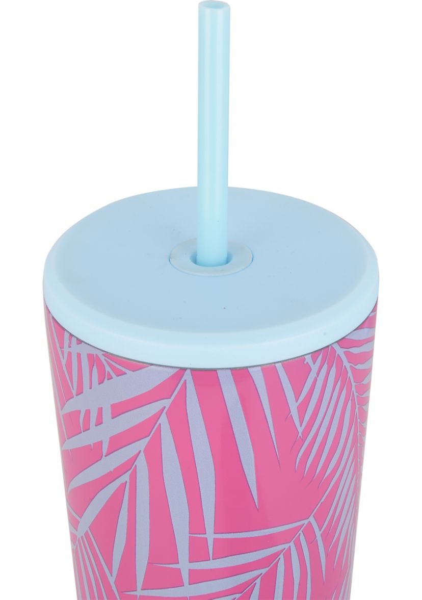 24 Ounce Pink Palm Tumbler