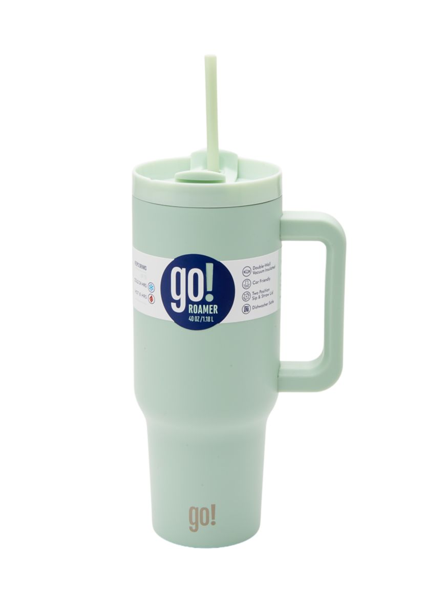 40 oz Solid Color Insulated Tumber with Handle