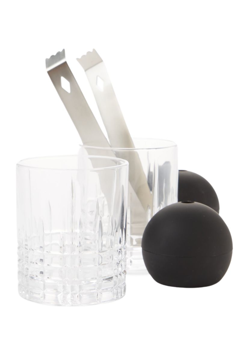 5 Piece Whiskey Set with Ice Molds
