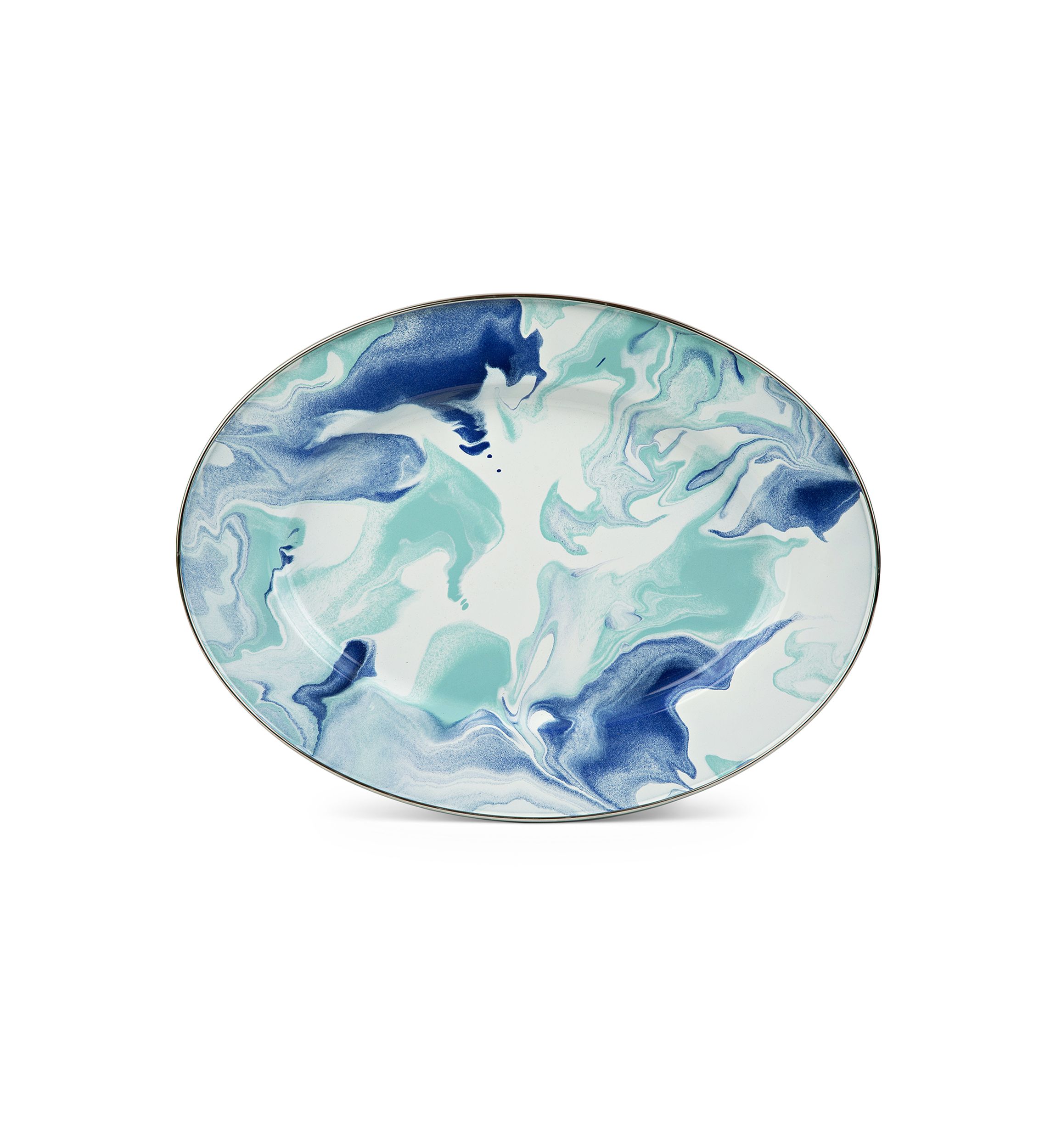 Lagoon Enamelware Oval Platter