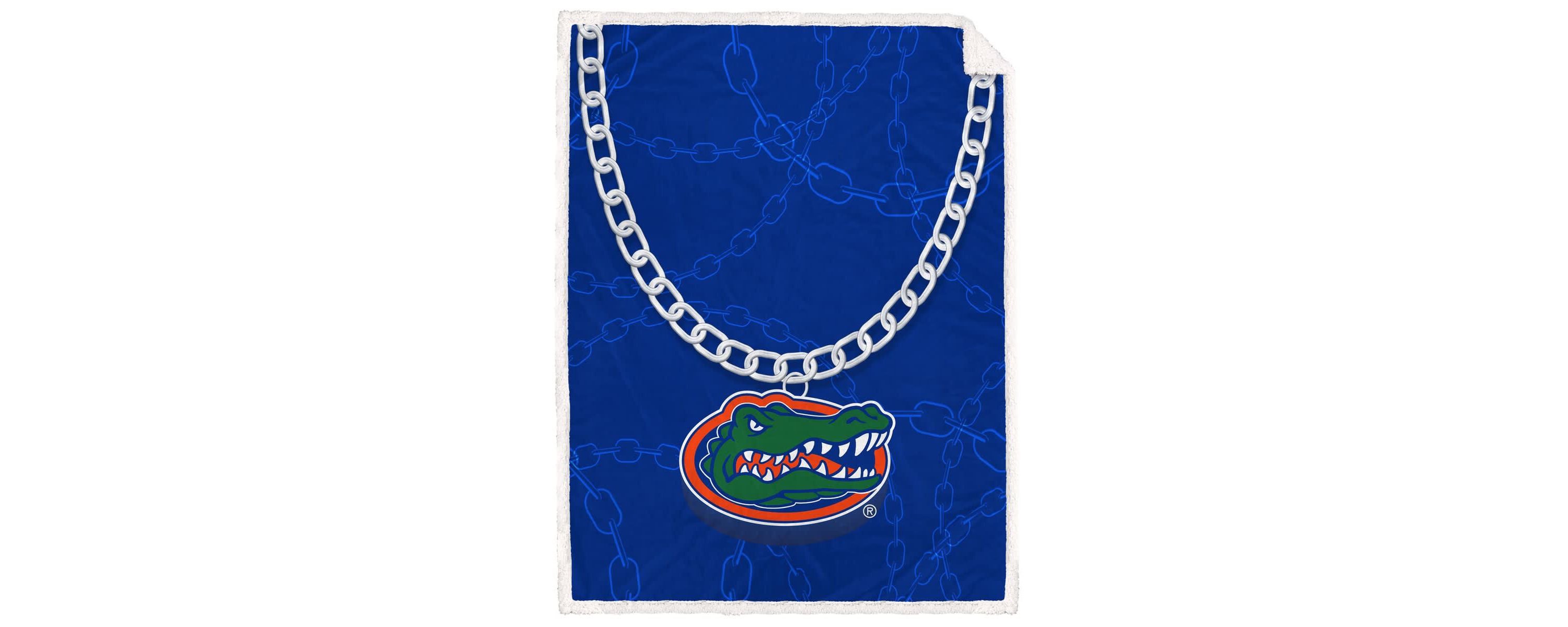 NCAA Florida Gators 60 x 80 Fan Chain Flannel Sherpa Blanket