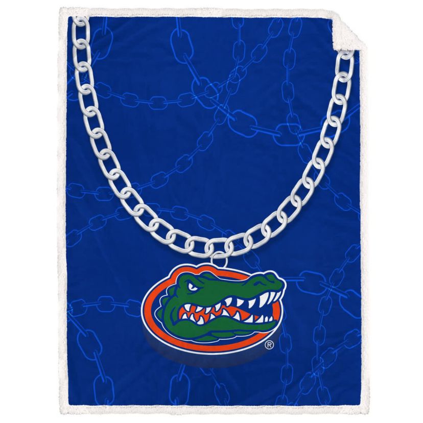 NCAA Florida Gators 60 x 80 Fan Chain Flannel Sherpa Blanket