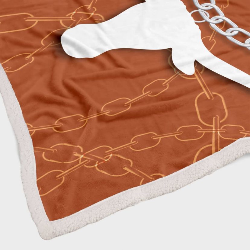 NCAA Texas Longhorns 60 x 80 Fan Chain Flannel Sherpa Blanket