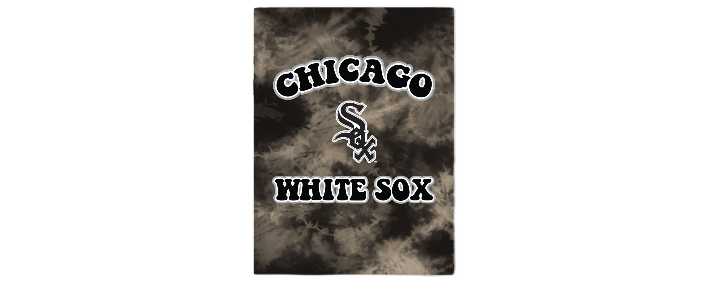 Chicago White Sox MLB Chicago Sox 60 x 80 Bubble Tie-Dye Flannel Sherpa Blanket